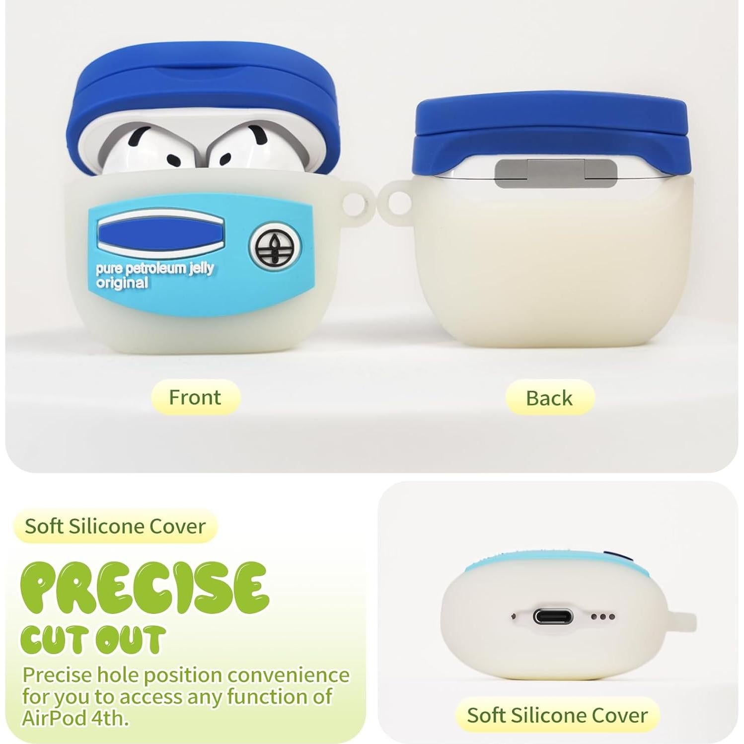 Estuche de Silicona Awofeco para AirPods 4 2024 Kawaii