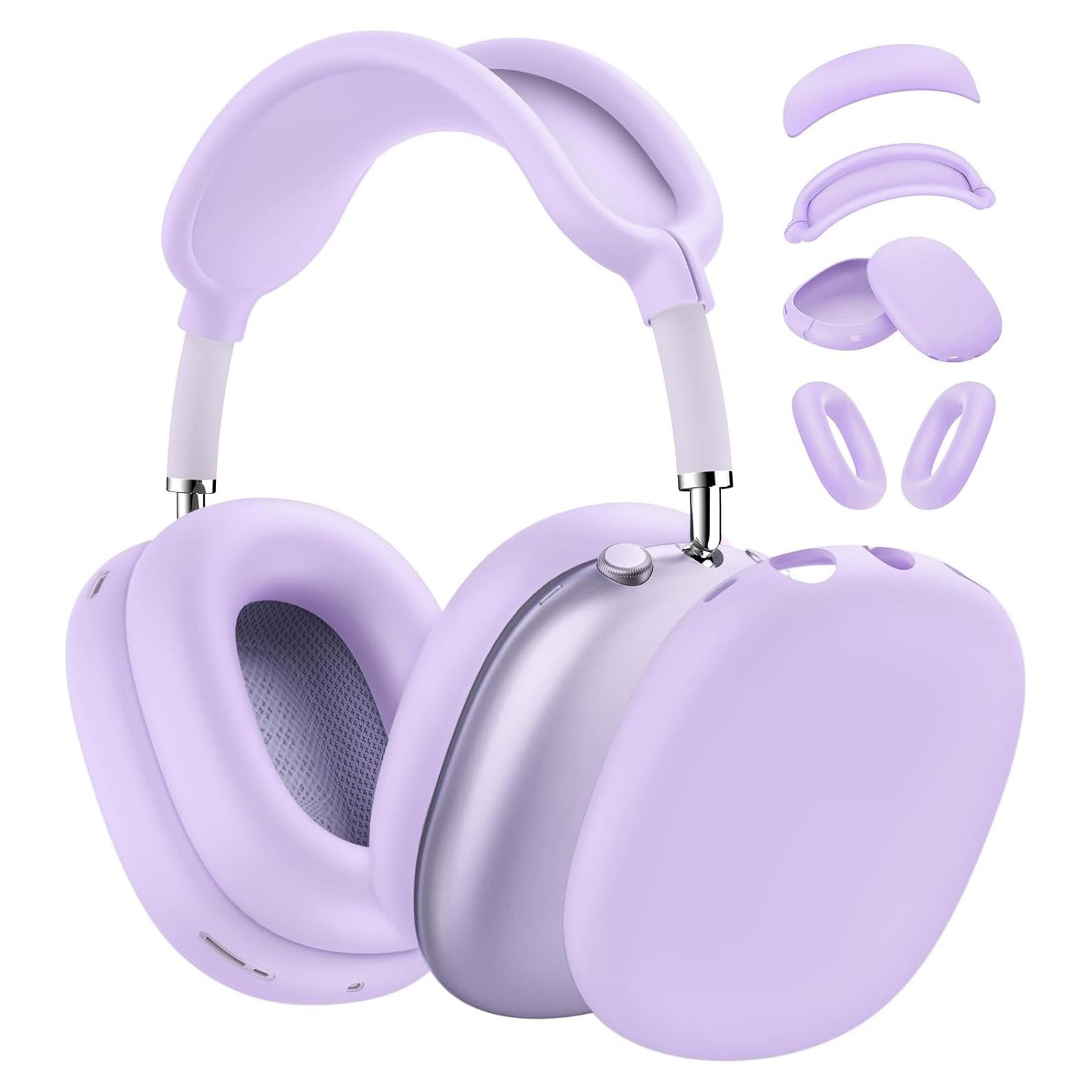 Funda de Silicona 4 en 1 para AirPods Max USB-C 2024 Púrpura