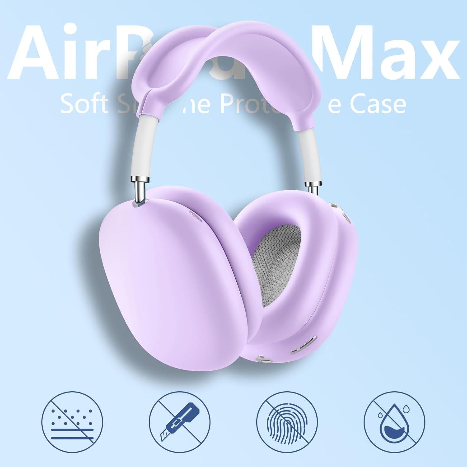 Funda de Silicona 4 en 1 para AirPods Max USB-C 2024 Púrpura