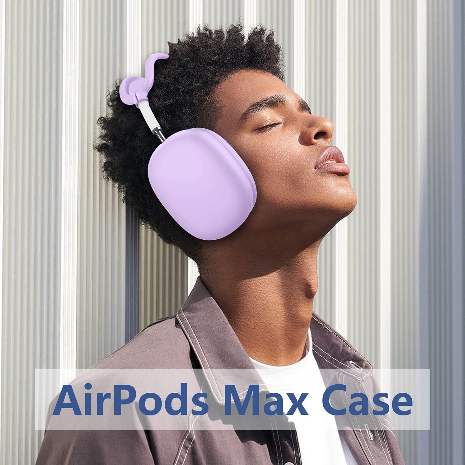 Funda de Silicona 4 en 1 para AirPods Max USB-C 2024 Púrpura