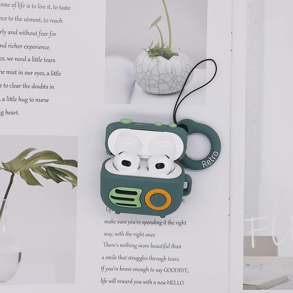 Funda protectora AirPods 3 Moydolo diseño retro verde