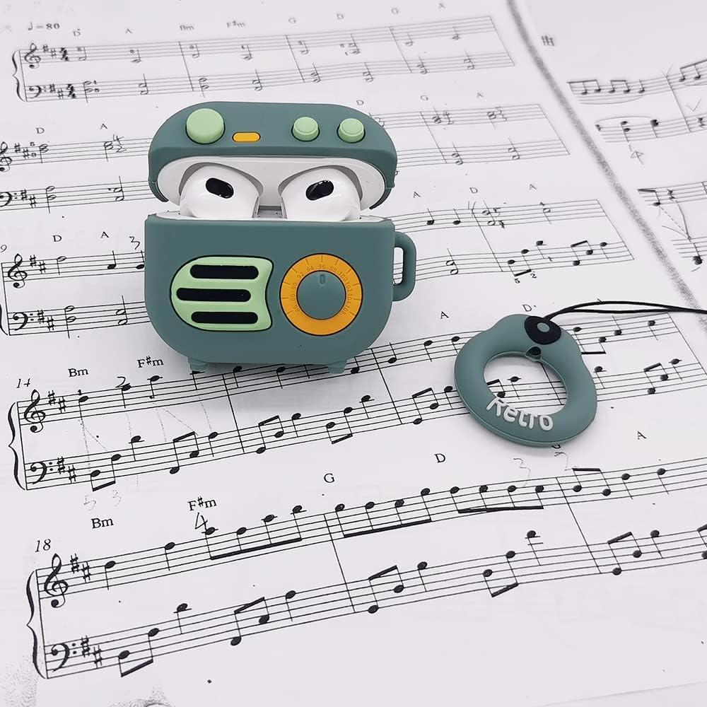 Funda protectora AirPods 3 Moydolo diseño retro verde