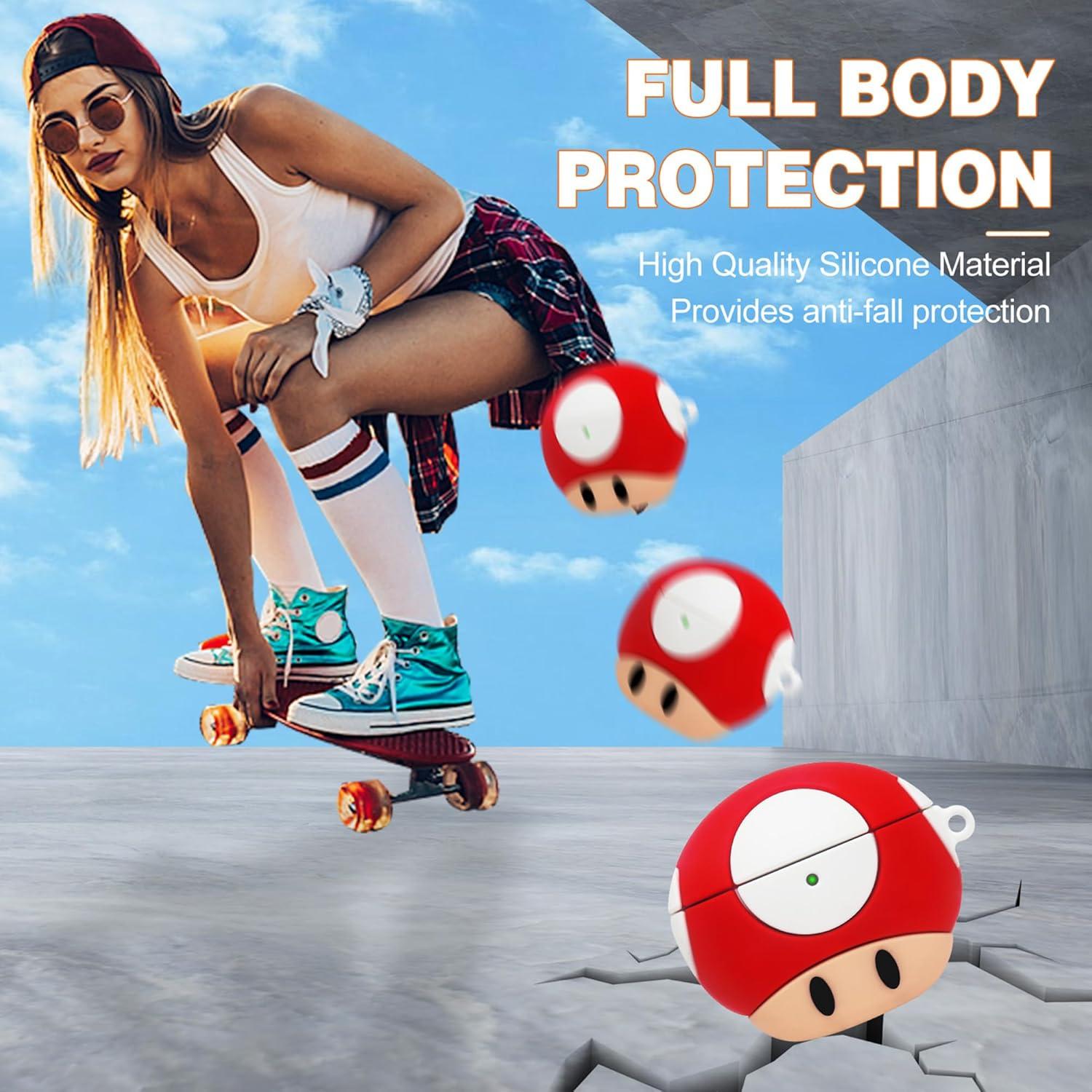 Funda Protectora de Silicona para AirPods 4ta Gen Rosa y Rojo