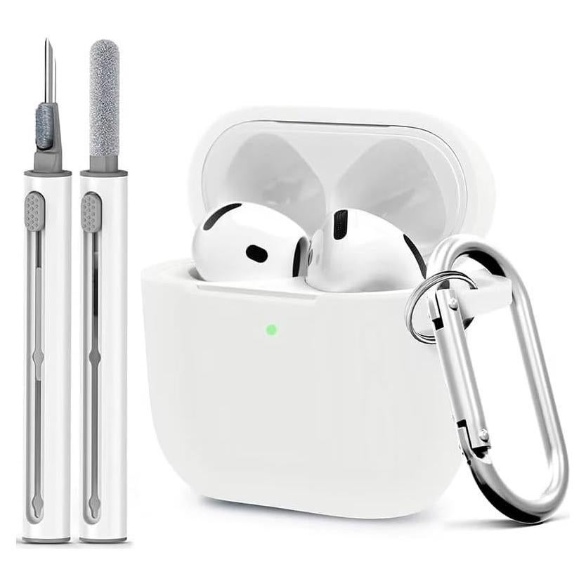 Funda Protectora Silicona AirPods 4ta Generación Blanca