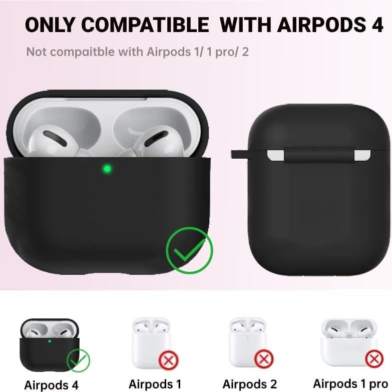 Funda Protectora Silicona AirPods 4ta Generación Blanca