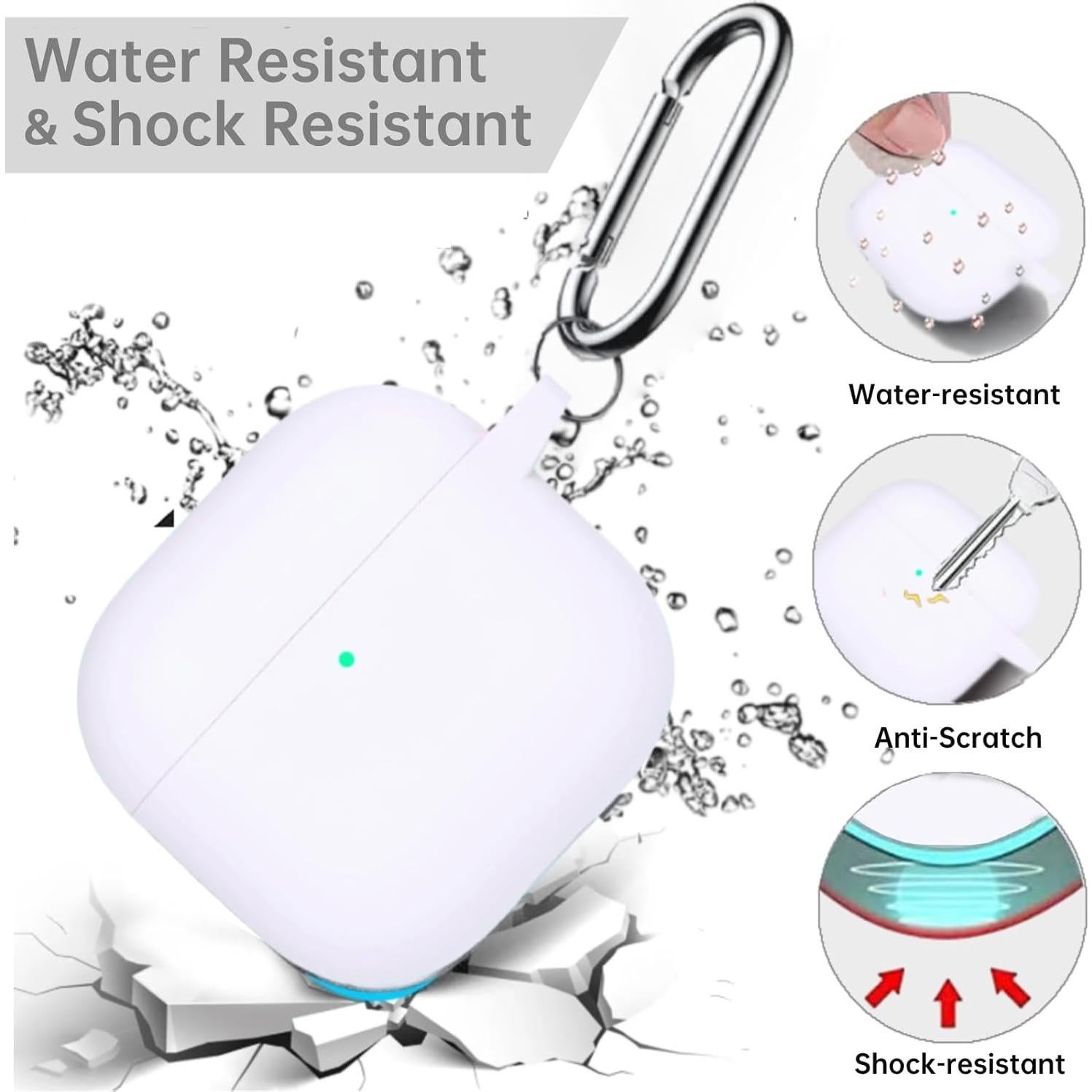 Funda Protectora Silicona AirPods 4ta Generación Blanca