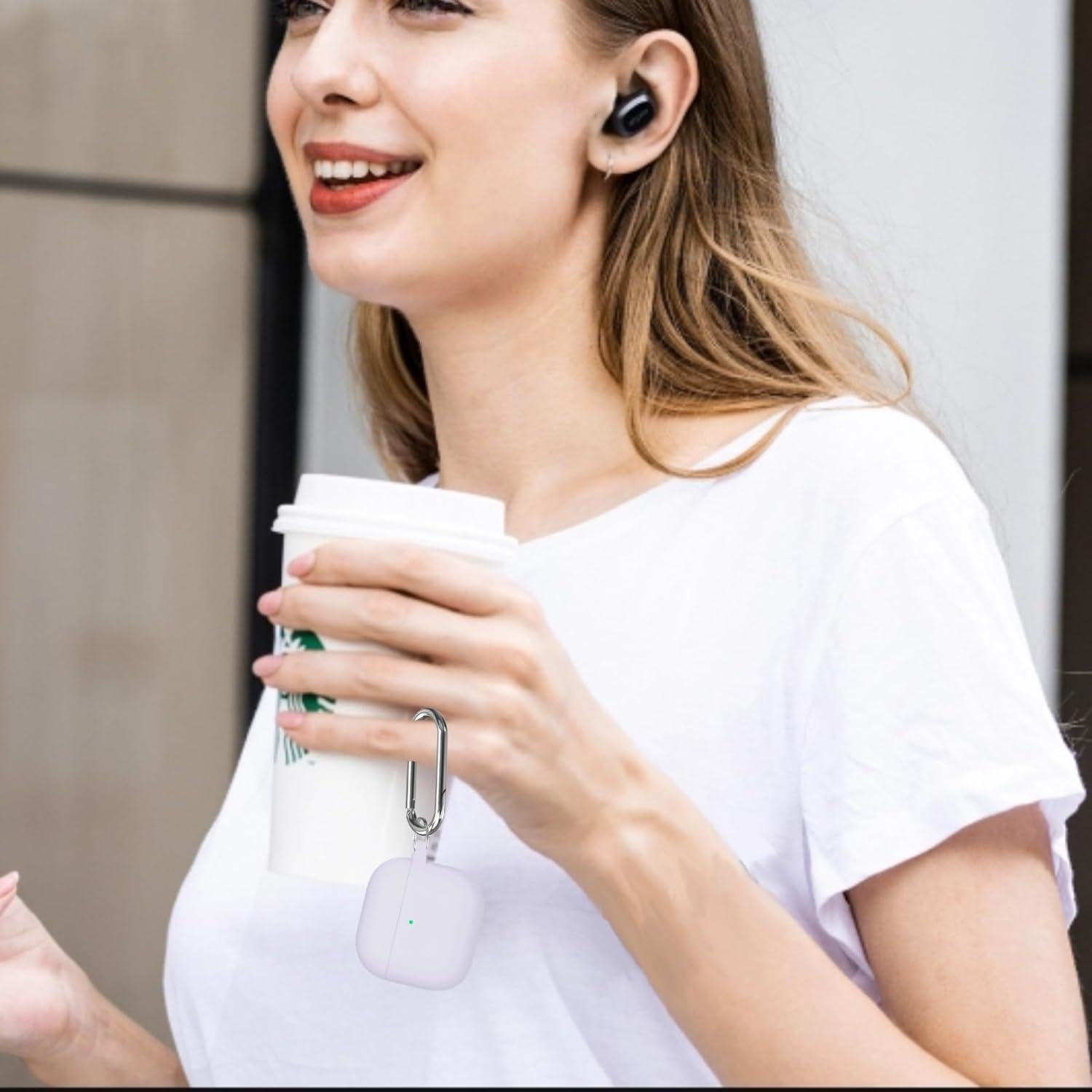 Funda Protectora Silicona AirPods 4ta Generación Blanca