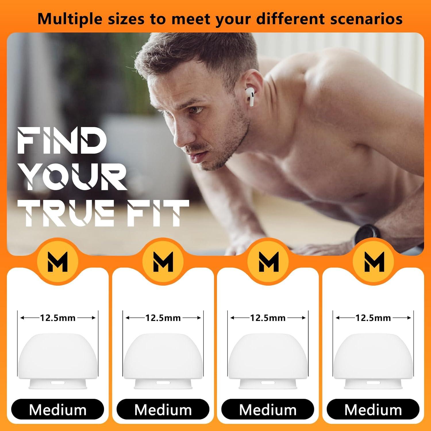 Consejos de Reemplazo para AirPods Pro Inesore - Tamaño M 4 Pares