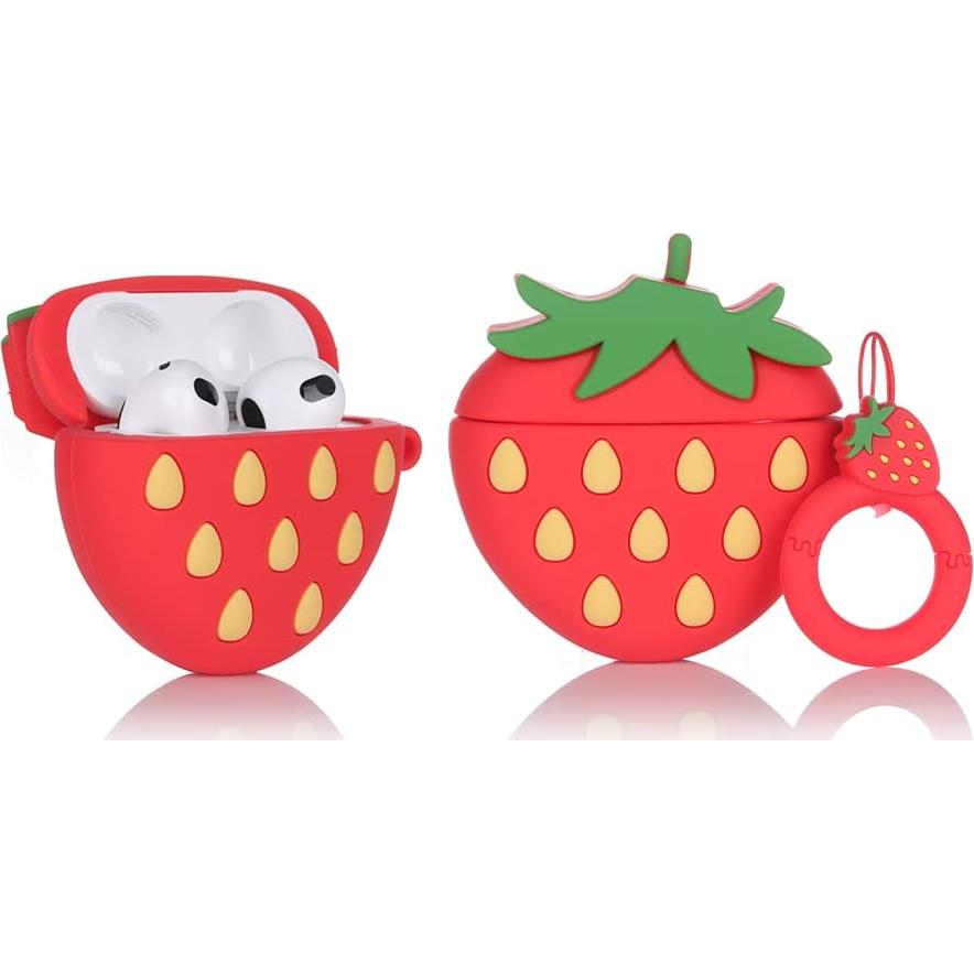 Funda de Silicona Suublg para Airpods 3 - 3 Pack con Llavero