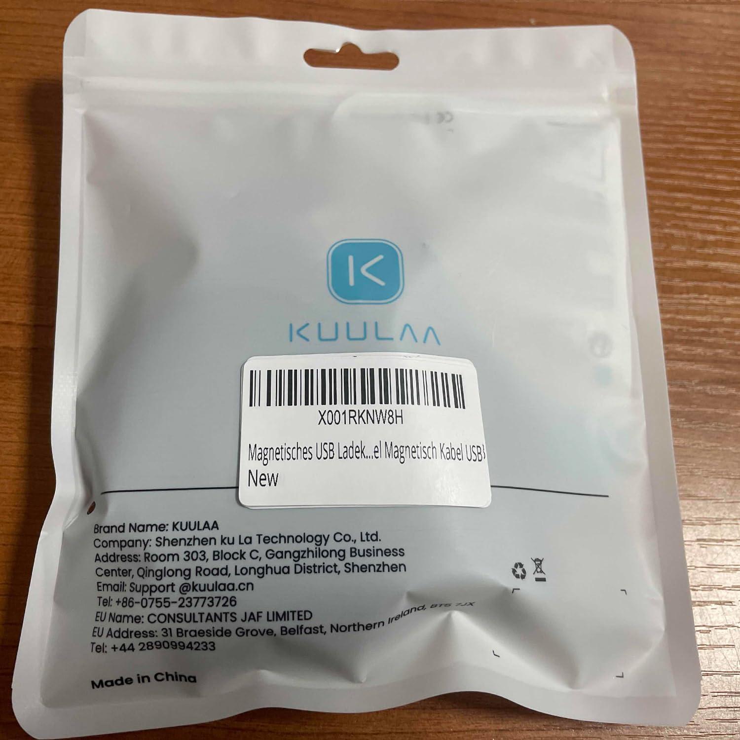 Cable de Carga Magnético Kuulaa 7PIN 3FT 2Pack Carga Rápida 3A