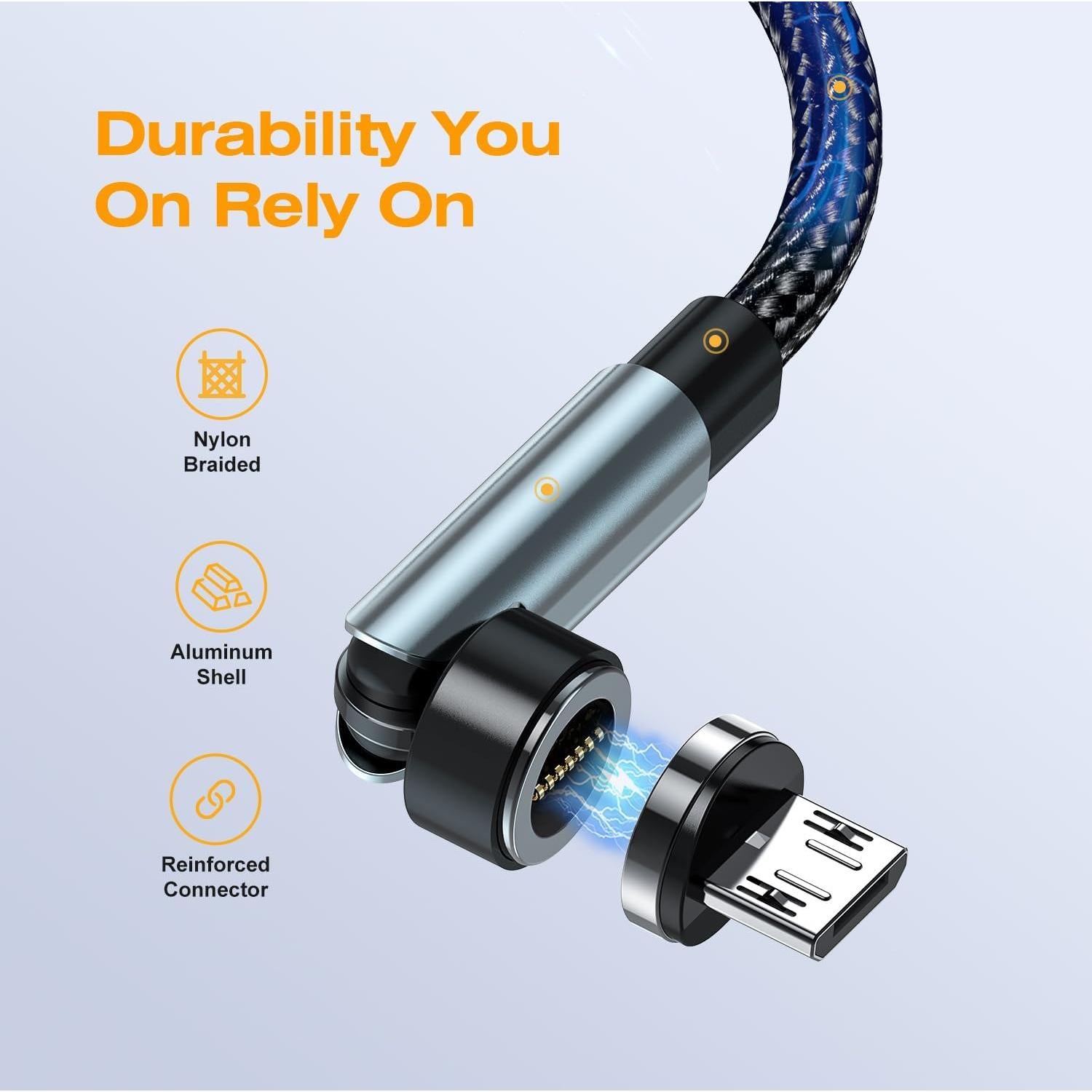 Cable de Carga Magnético 3 en 1 Kauzon 1m 3A USB Tipo C