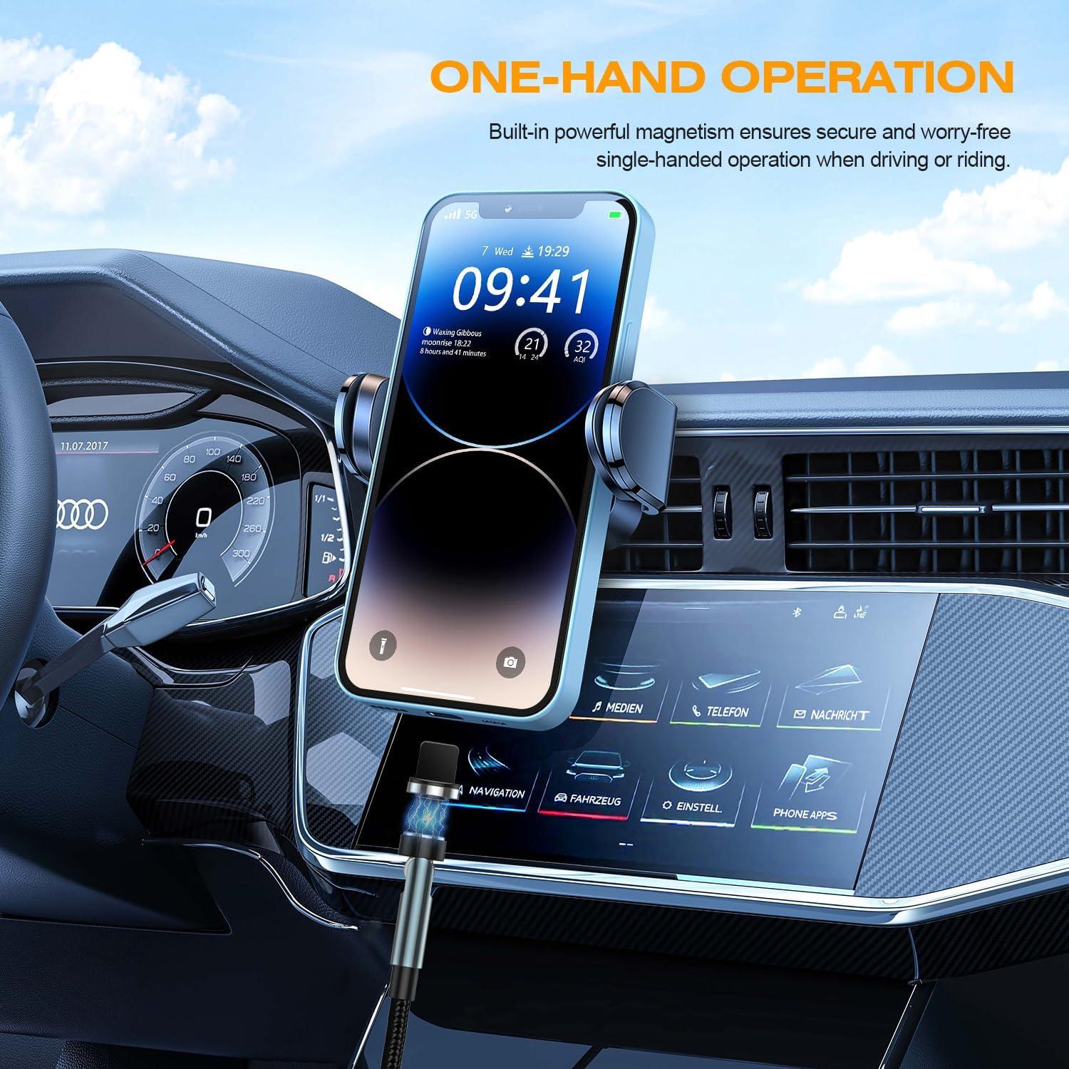 Cable de Carga Magnético 3 en 1 Kauzon 1m 3A USB Tipo C