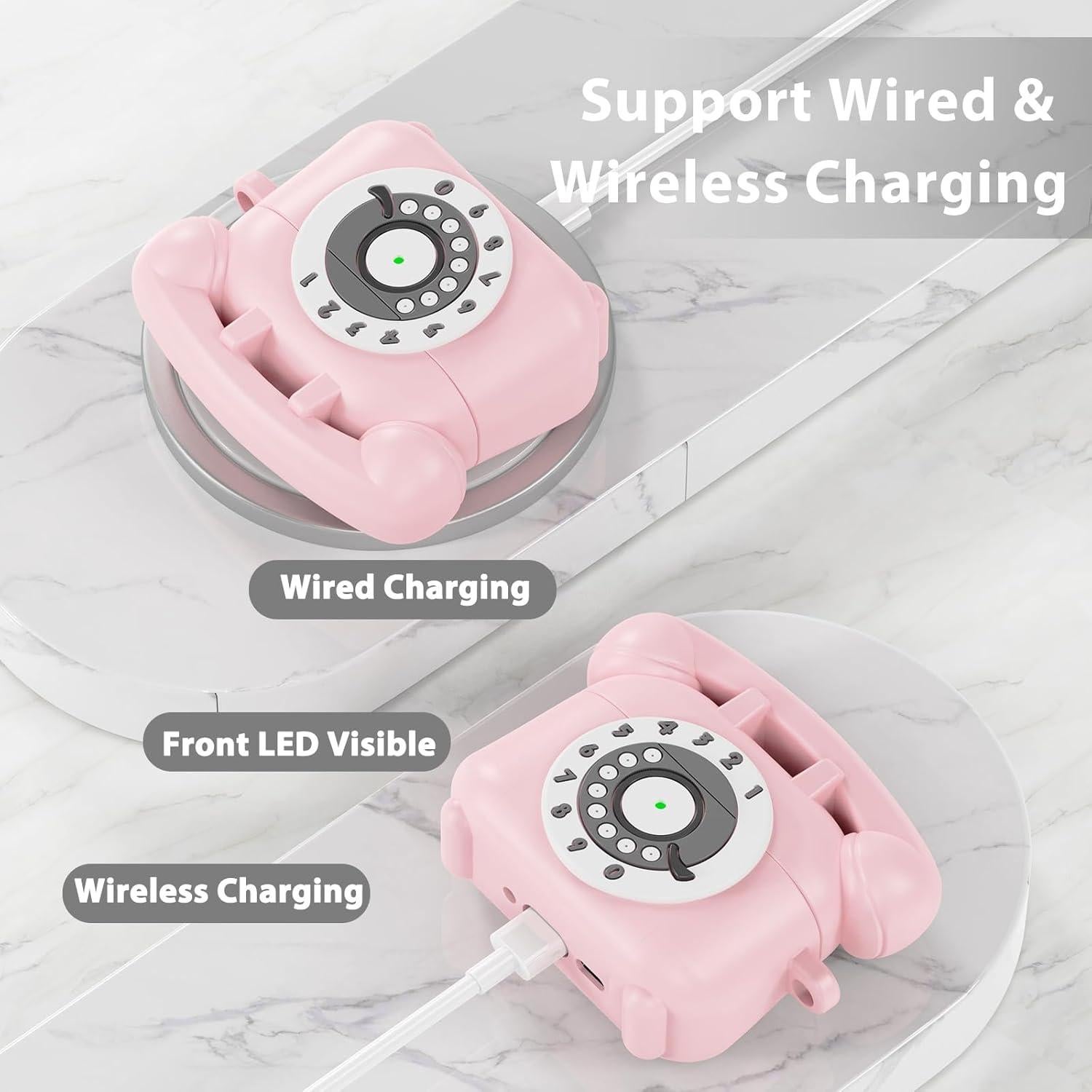 Funda Protectora KOREDA para AirPods Pro 2/1 - Rosa