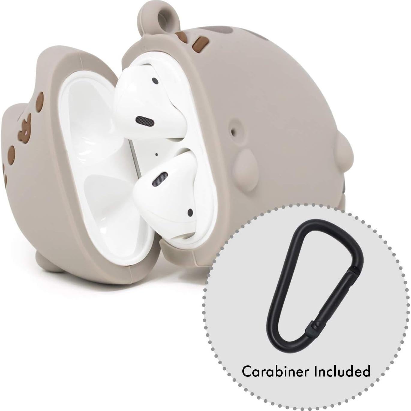 Funda Silicona iFace Pusheen para AirPods 1 y 2 - Carga Inalámbrica