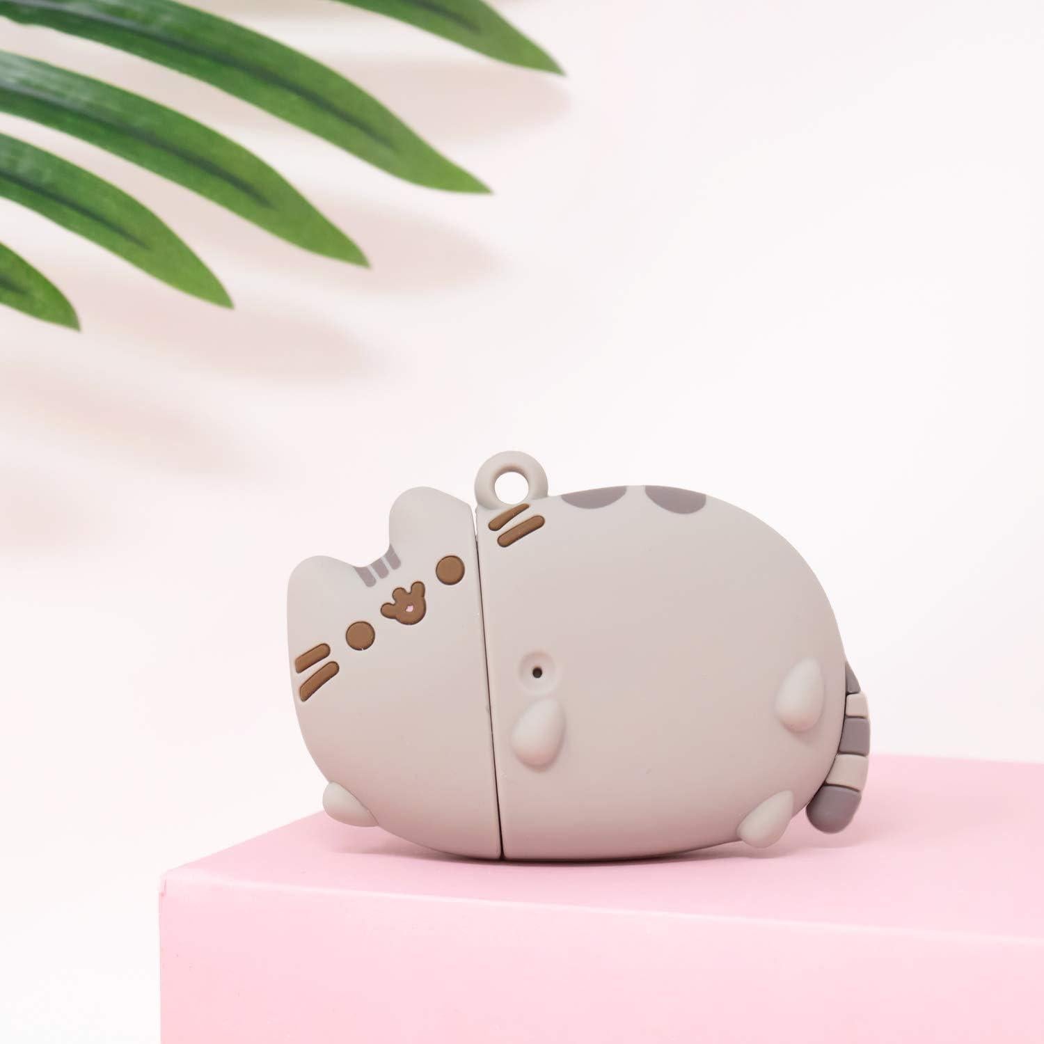 Funda Silicona iFace Pusheen para AirPods 1 y 2 - Carga Inalámbrica
