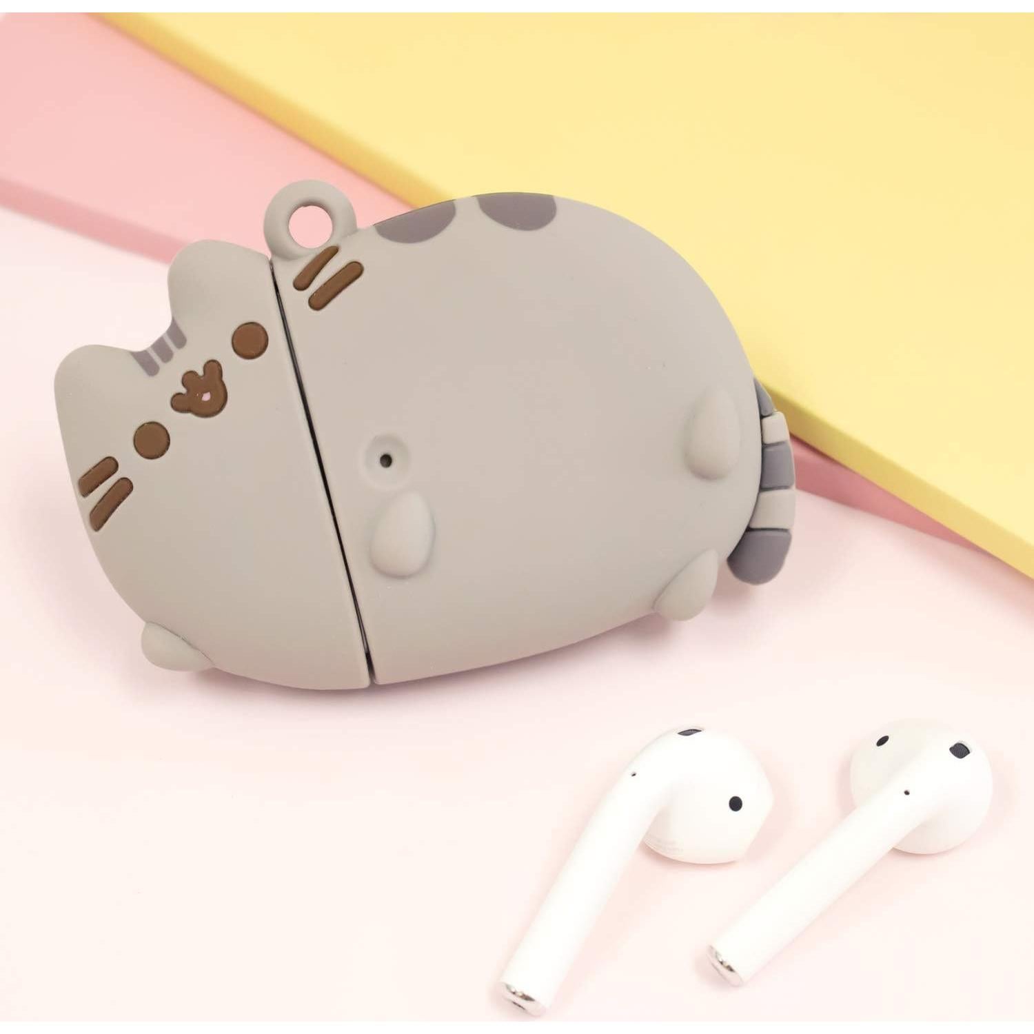 Funda Silicona iFace Pusheen para AirPods 1 y 2 - Carga Inalámbrica