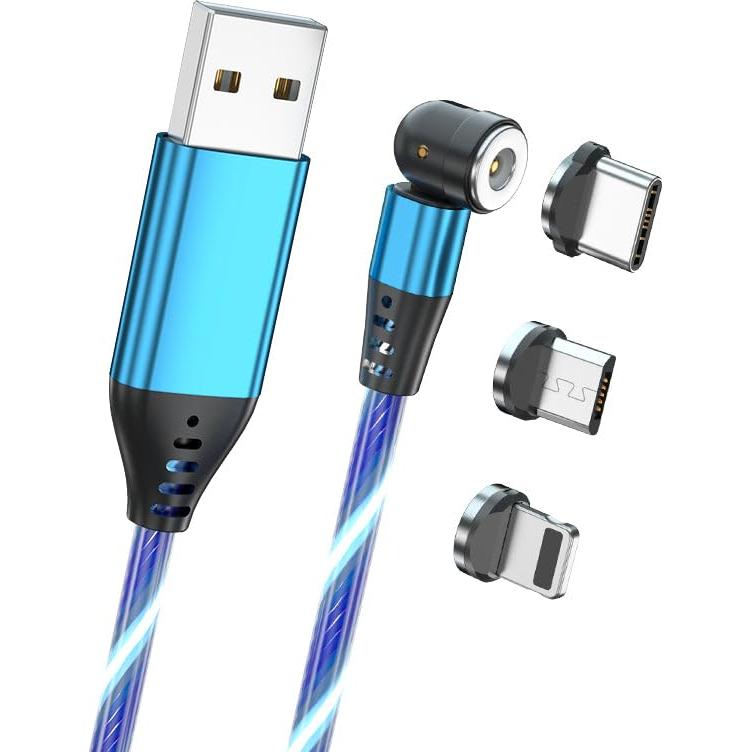 Cable de carga magnético Reflex Power 1M 3-en-1 con LED