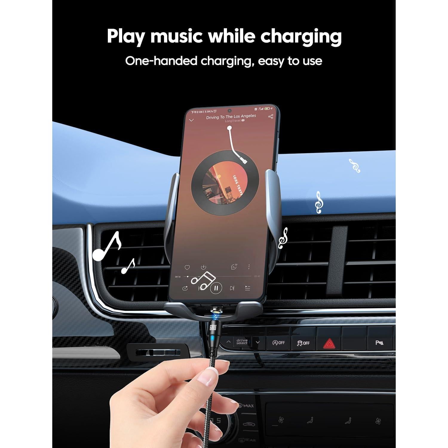 Cable de Carga Magnético VAFOTON 60W USB C 1m y 2m