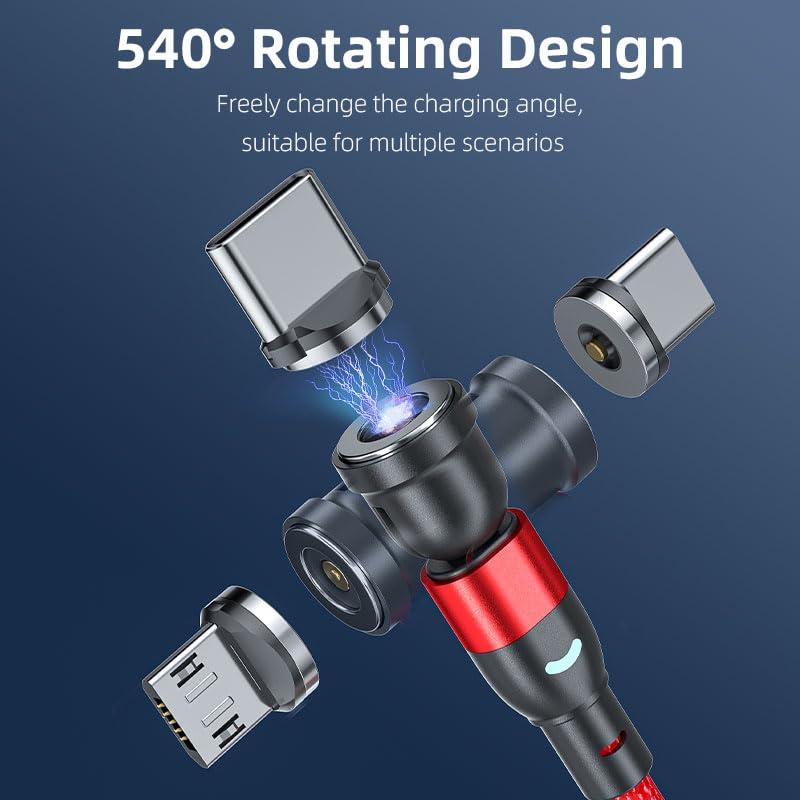 Cable de Carga Magnético 3 en 1 Bojianxin - 7 Piezas 0.5m a 3m