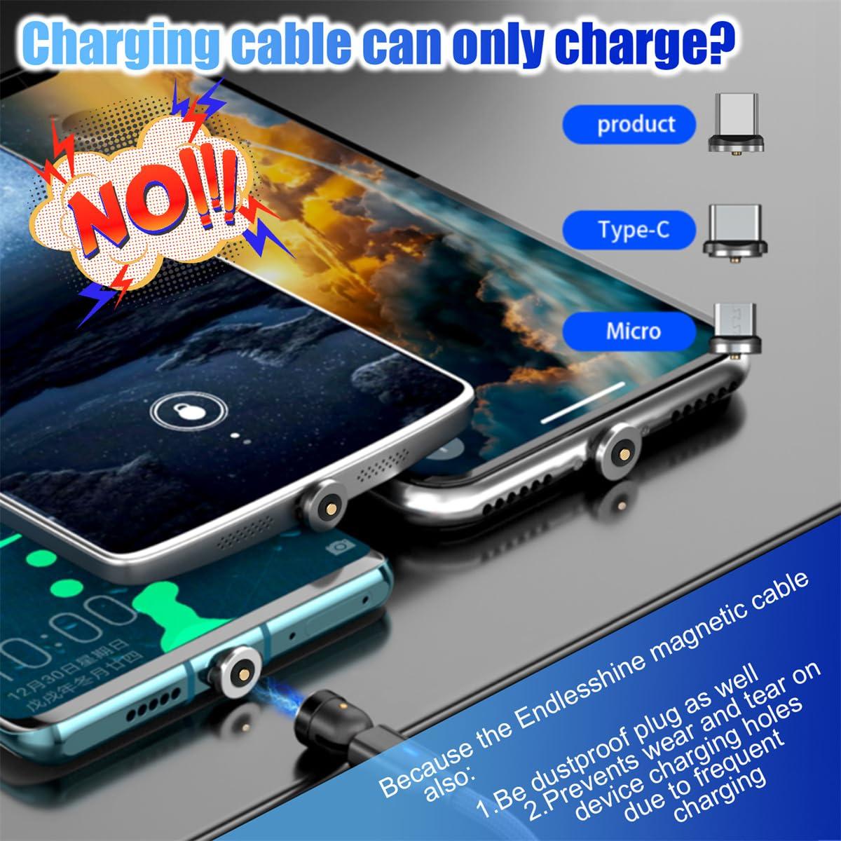 Cable de Carga Magnético 3 en 1 EndlesShine 0.91m 1.83m 1.83m