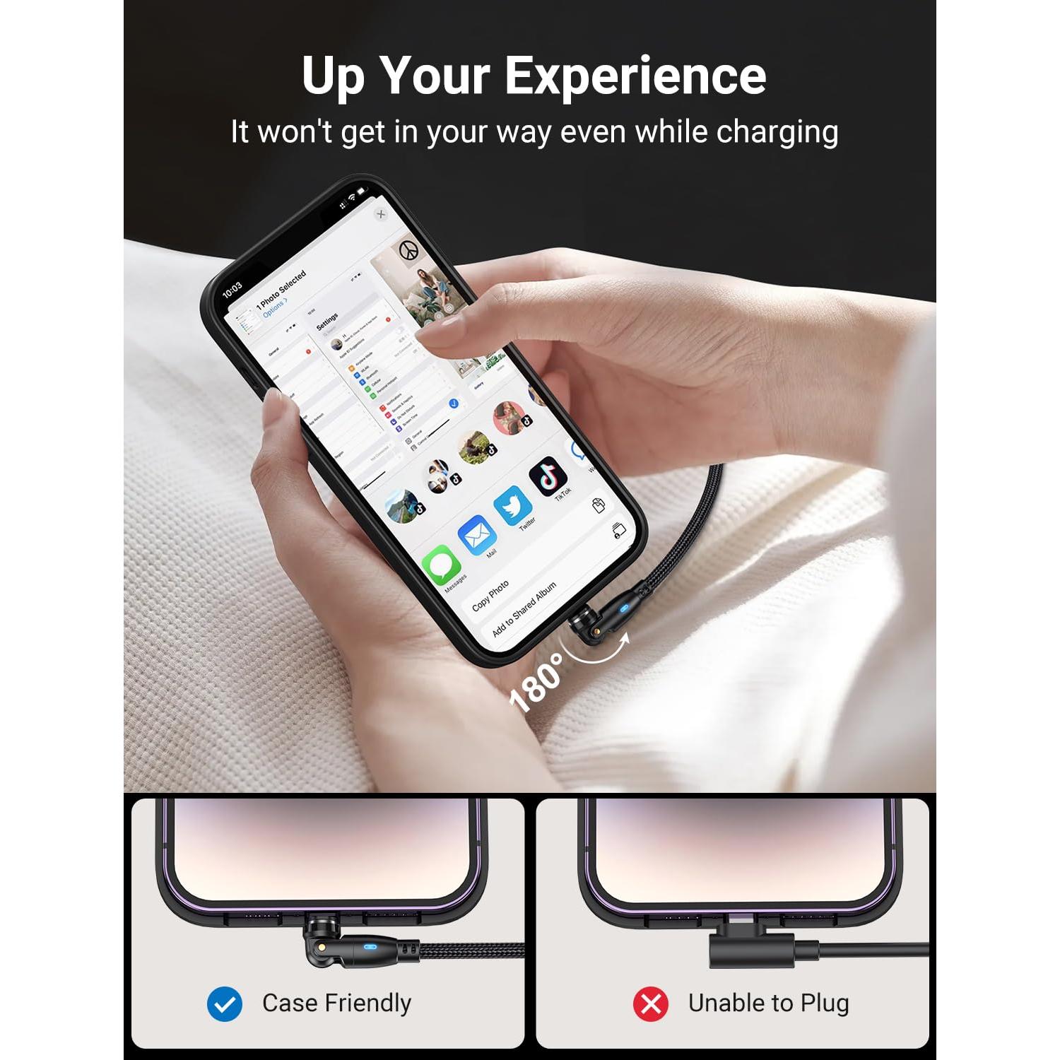 Cable de Carga Magnético A.S Gen3 1m/2m 3 en 1 USB C/Micro-USB/iProduct