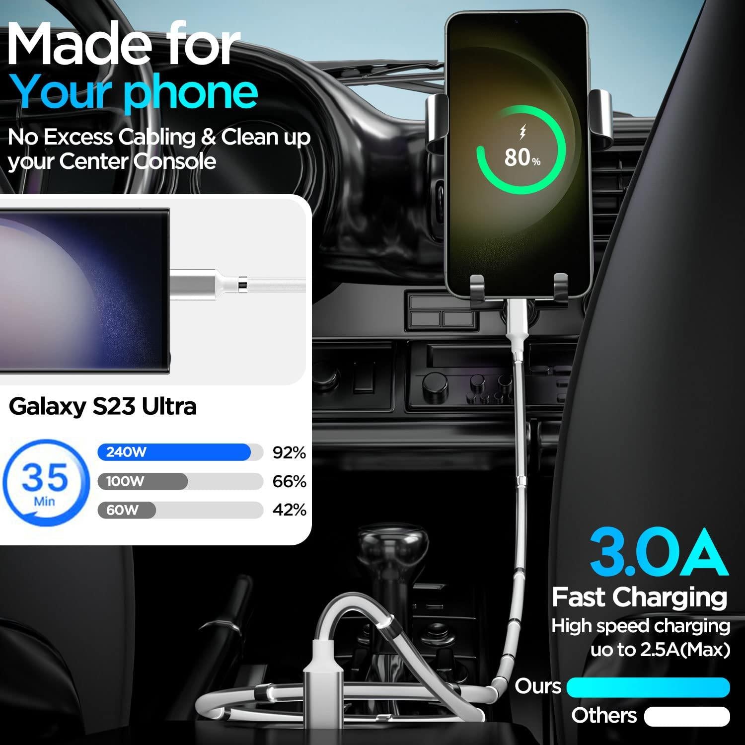 Cable de Carga Magnético AICase Tipo C a Tipo C 1m Carga Rápida