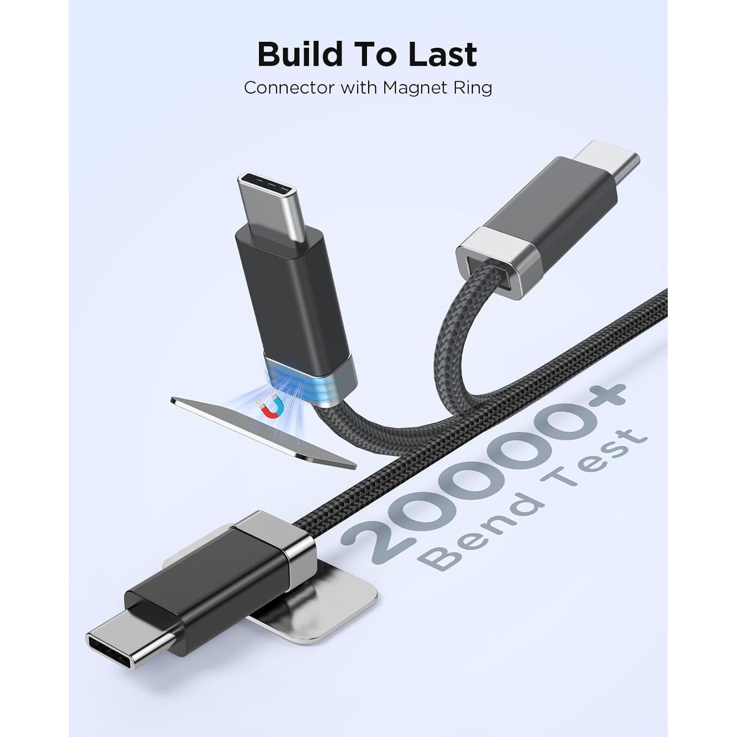 Cable USB A a C Magnético 1.0M StayCable Carga Rápida