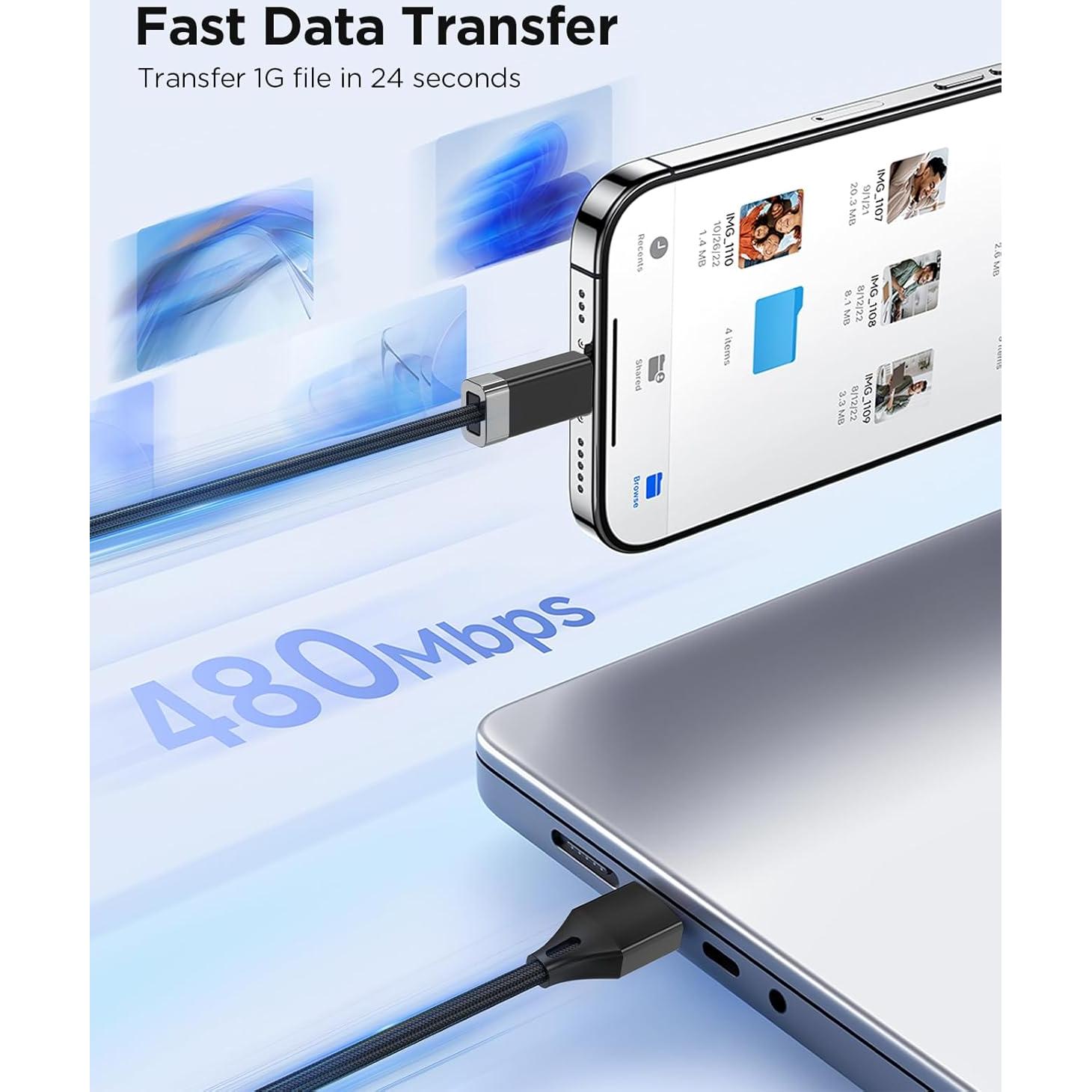 Cable USB A a C Magnético 1.0M StayCable Carga Rápida