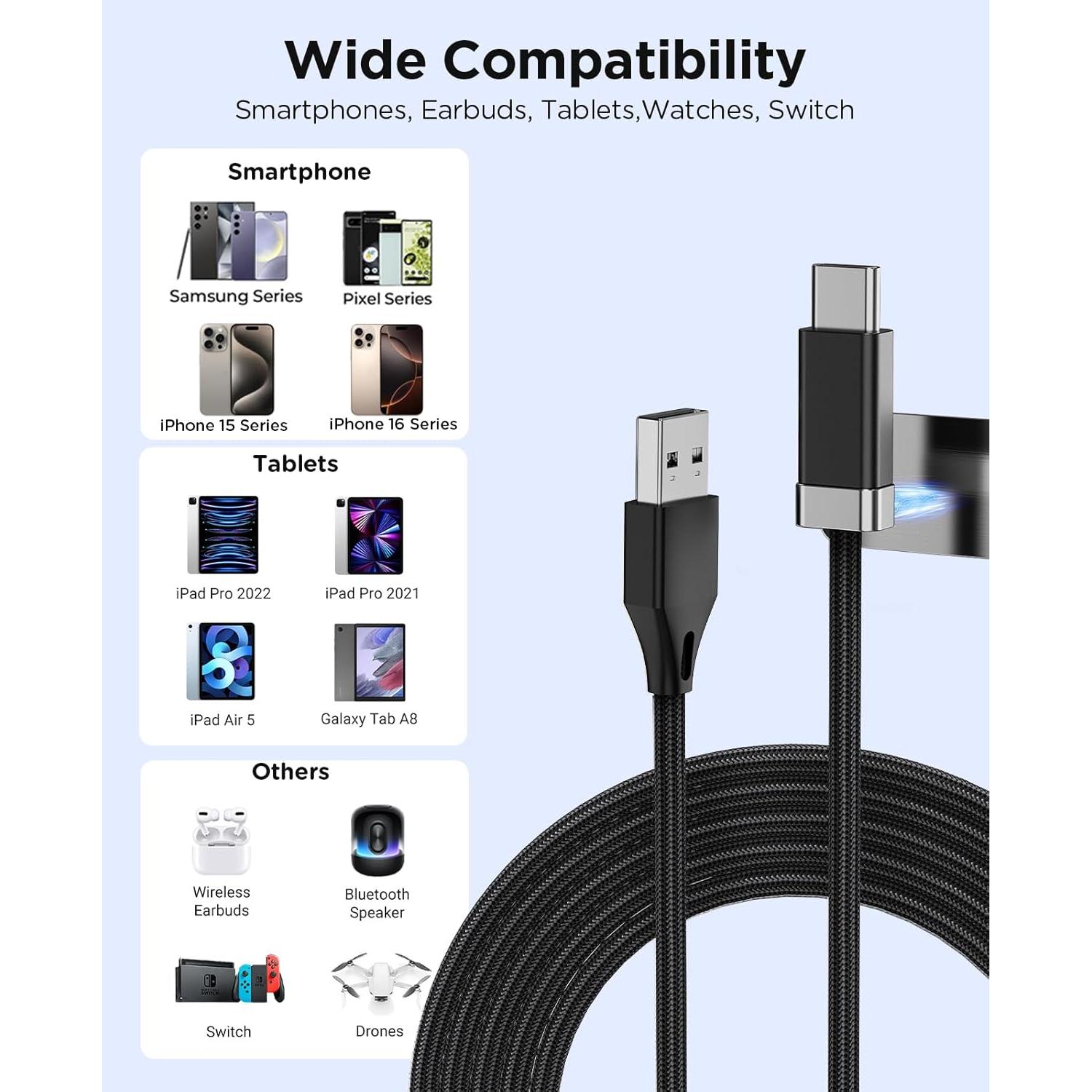 Cable USB A a C Magnético 1.0M StayCable Carga Rápida