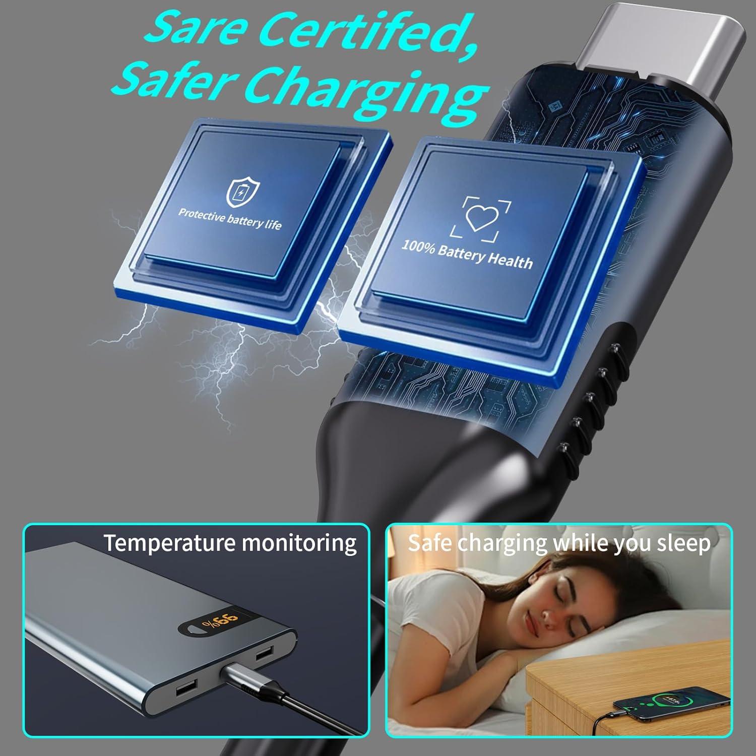 Cable Magnético Thunderbolt 3 100W 1.5M 20Gbps 4K 3C'S