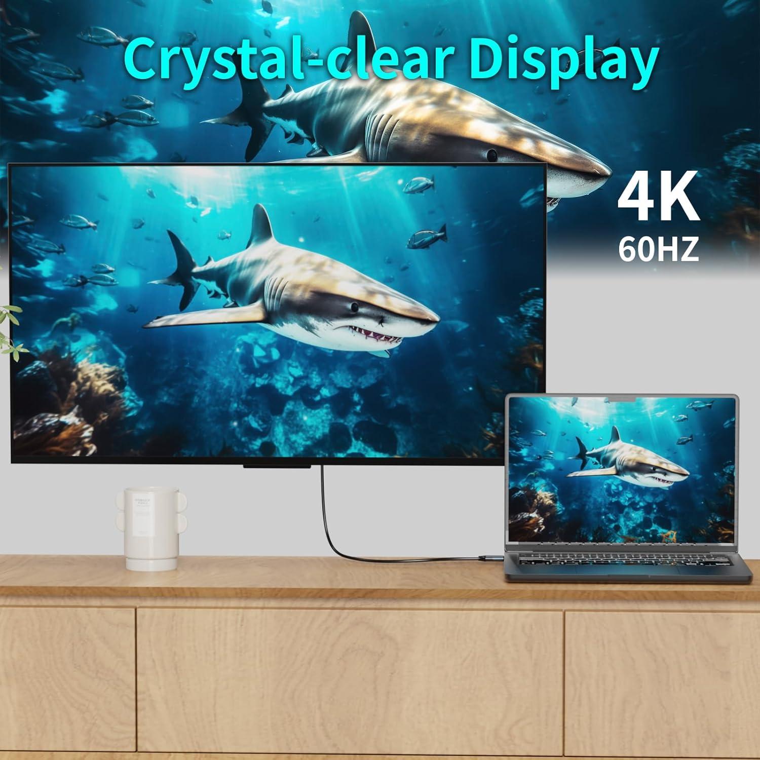 Cable Magnético Thunderbolt 3 100W 1.5M 20Gbps 4K 3C'S