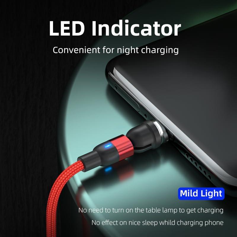 Cable de Carga Magnético Bithai 1.0m 2 Pack 2.4A USB C