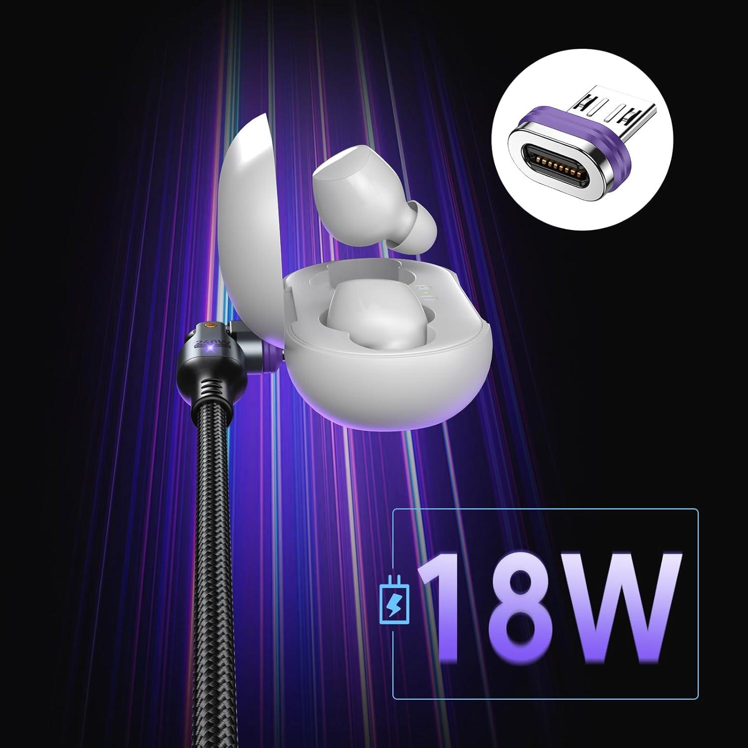 Adaptador Magnético USB C AUFU 16PIN - 3 Puntas 18W/60W/100W