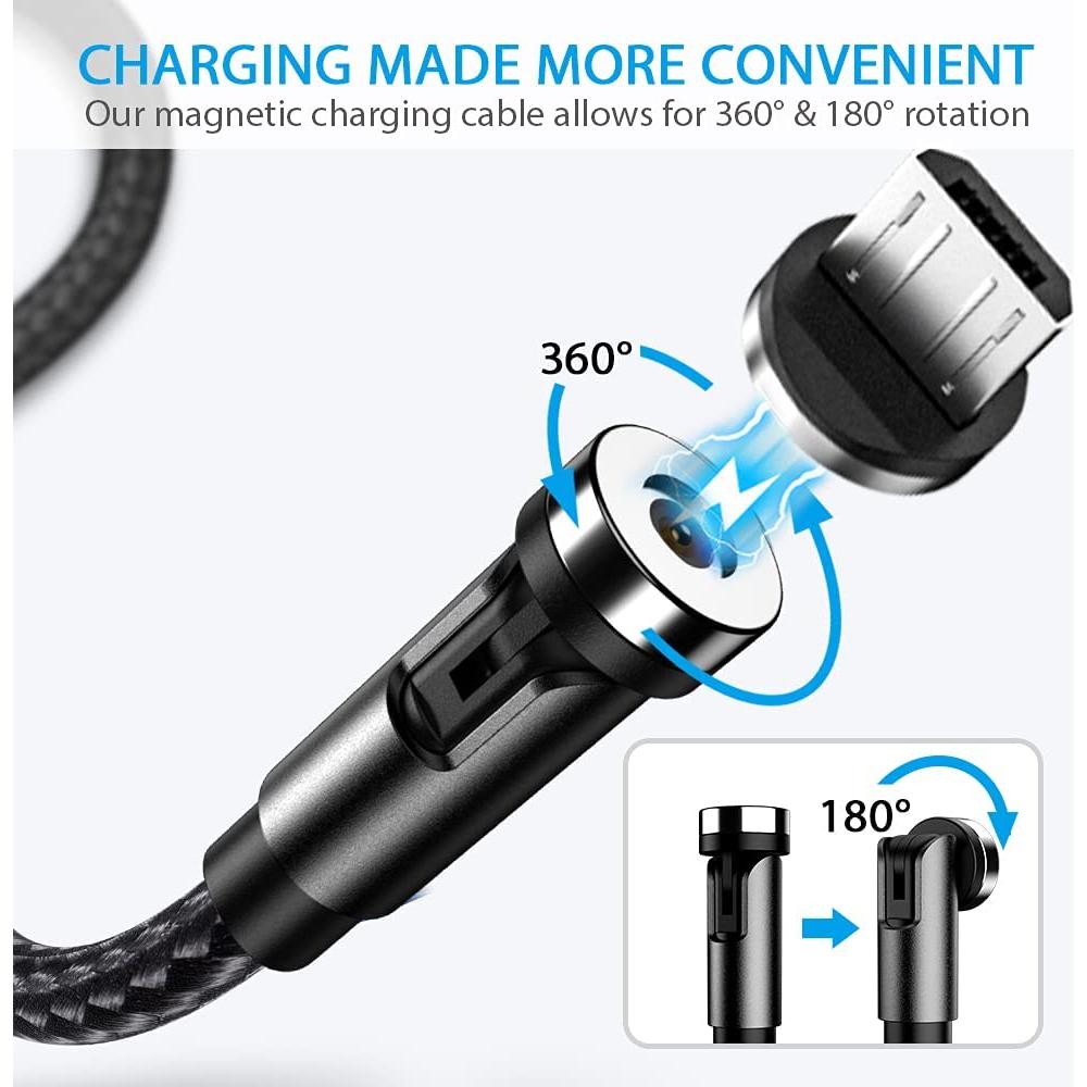 Cable de Carga Magnético 3en1 Terasako 3.05 m con Luz LED