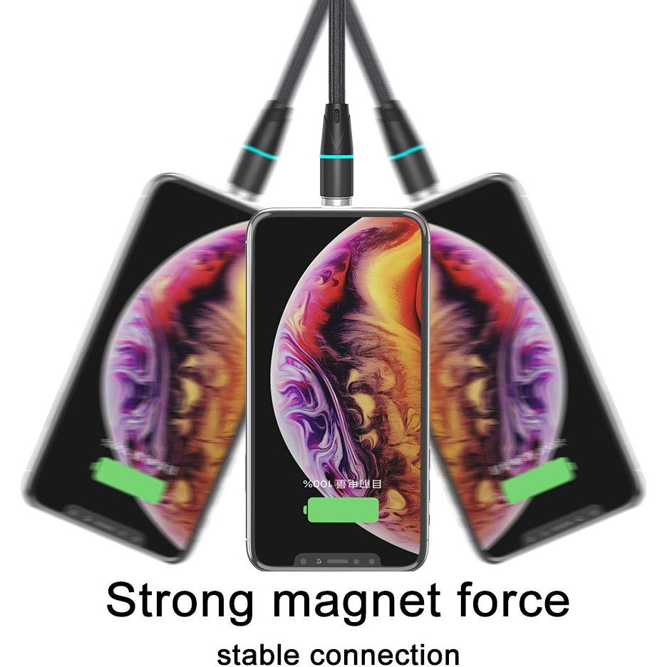 Cable de Carga Magnético N. NETDOT 30.48cm 18W USB-C y Micro-USB