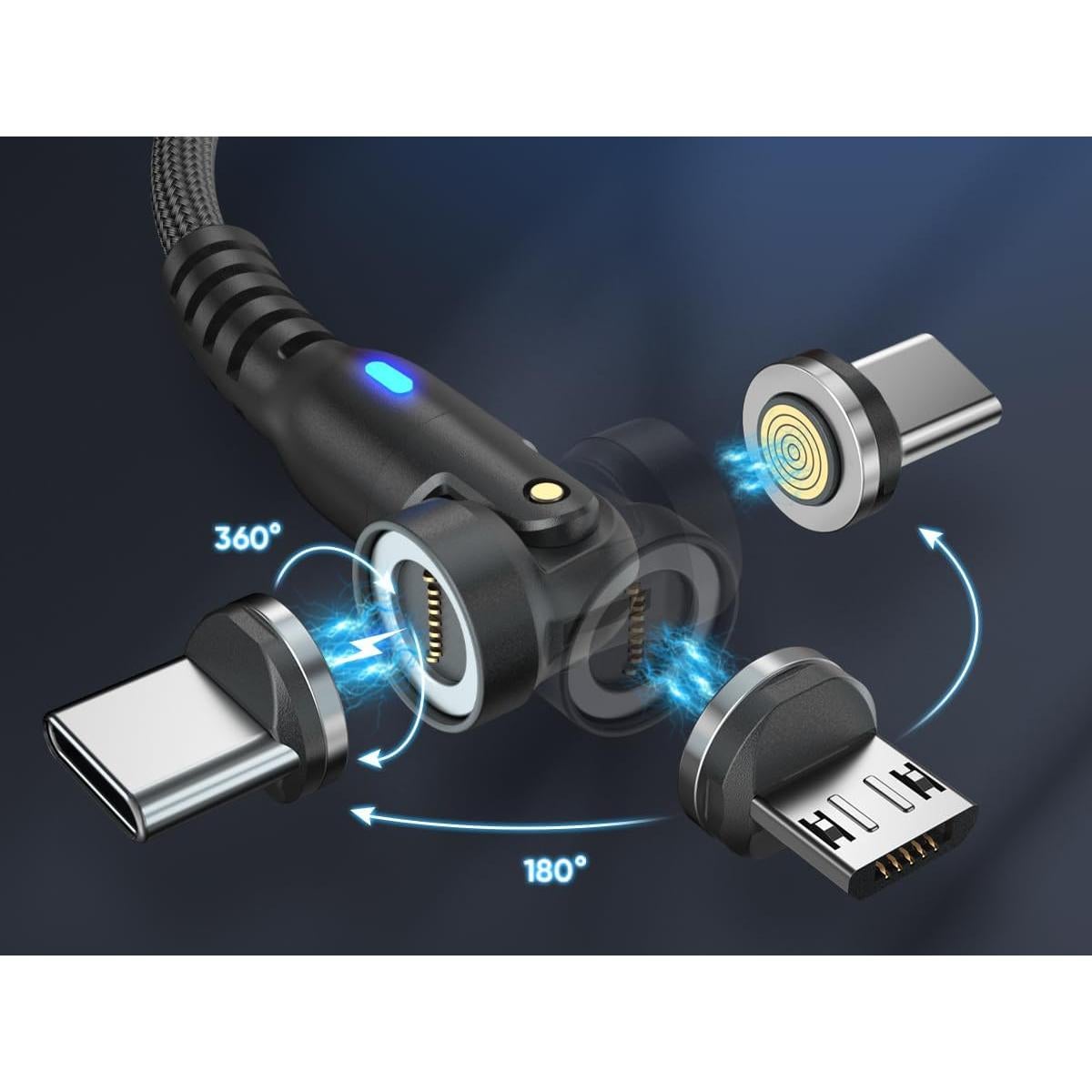 Adaptadores Magnéticos USB Tipo C EndlesShine 3 Paquete Carga Rápida