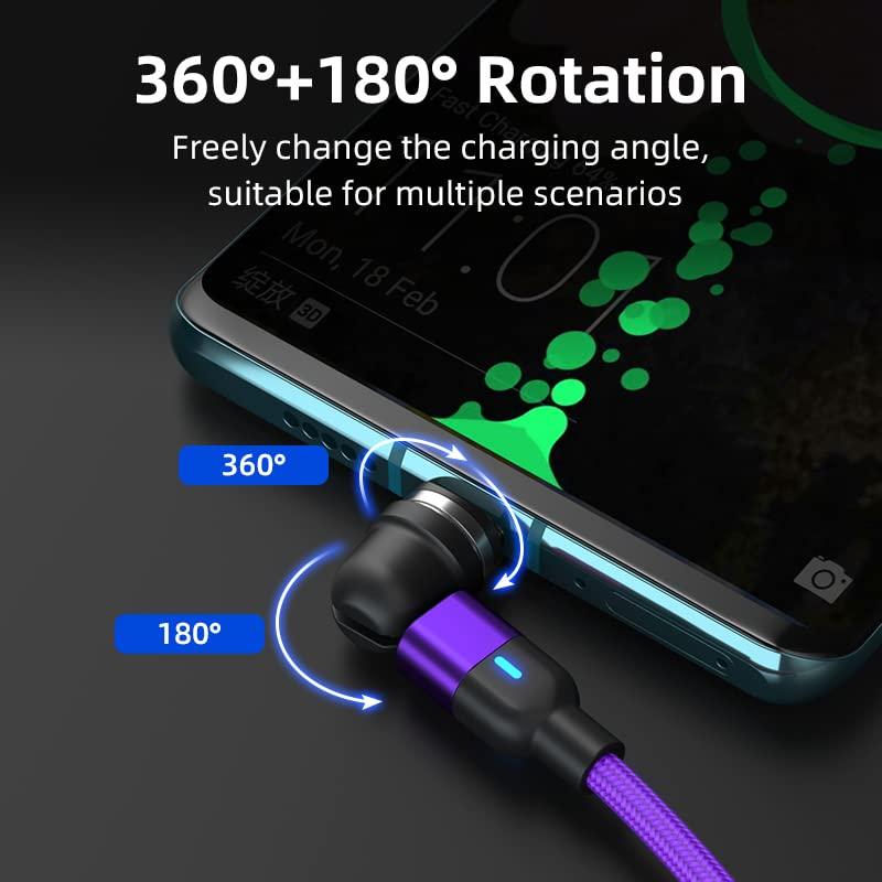 Cable de Carga Magnético 2Pack Bithai USB C y Micro USB 0.49m