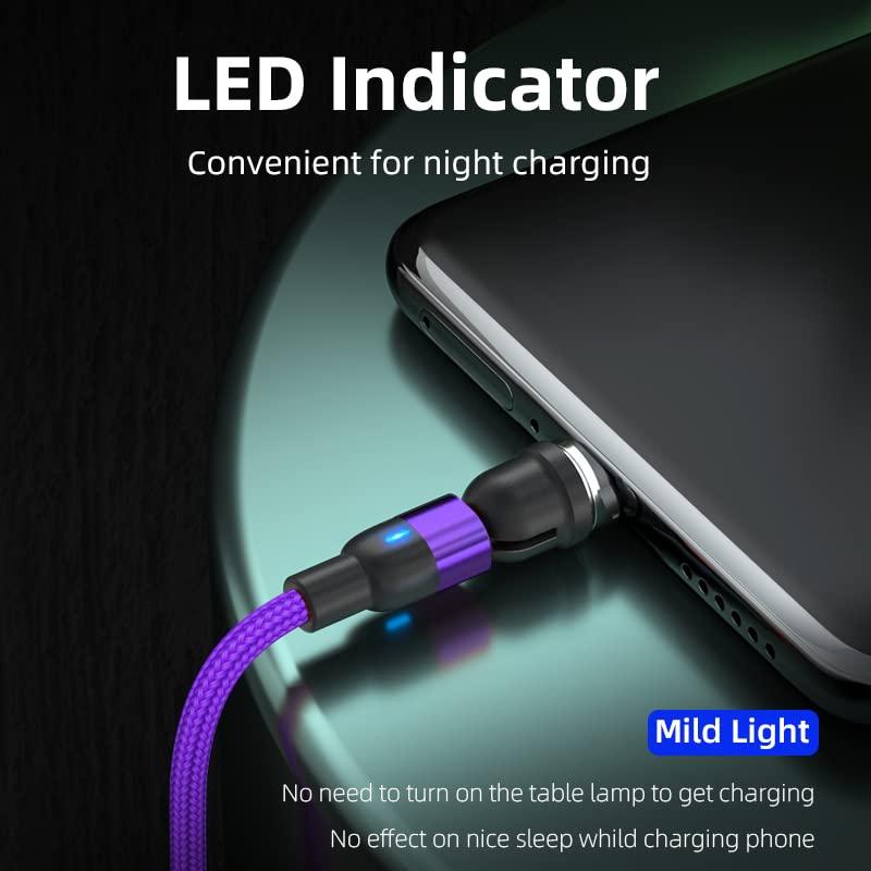 Cable de Carga Magnético 2Pack Bithai USB C y Micro USB 0.49m