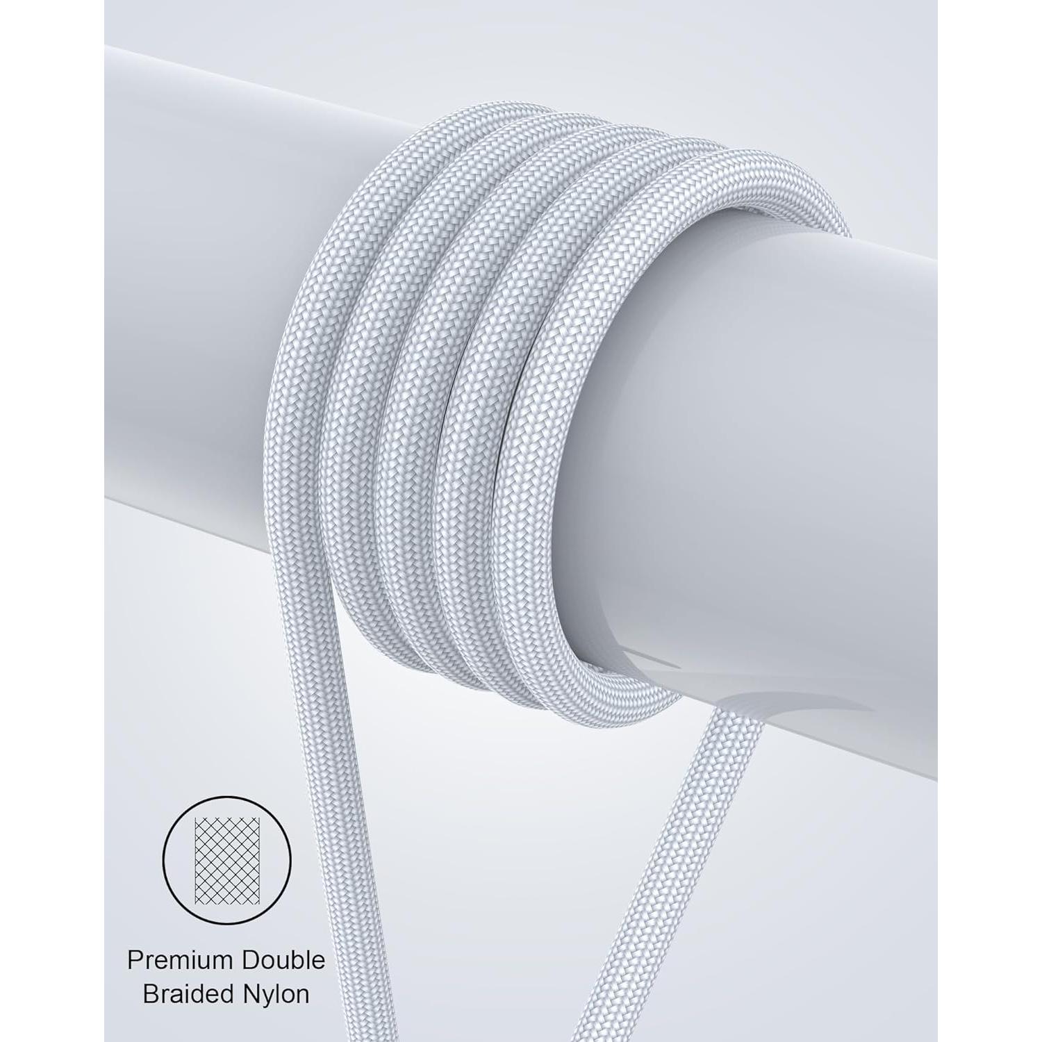 Cable de Carga Magnético ZBF 3A 4-Pack 1-2 m USB C Micro USB