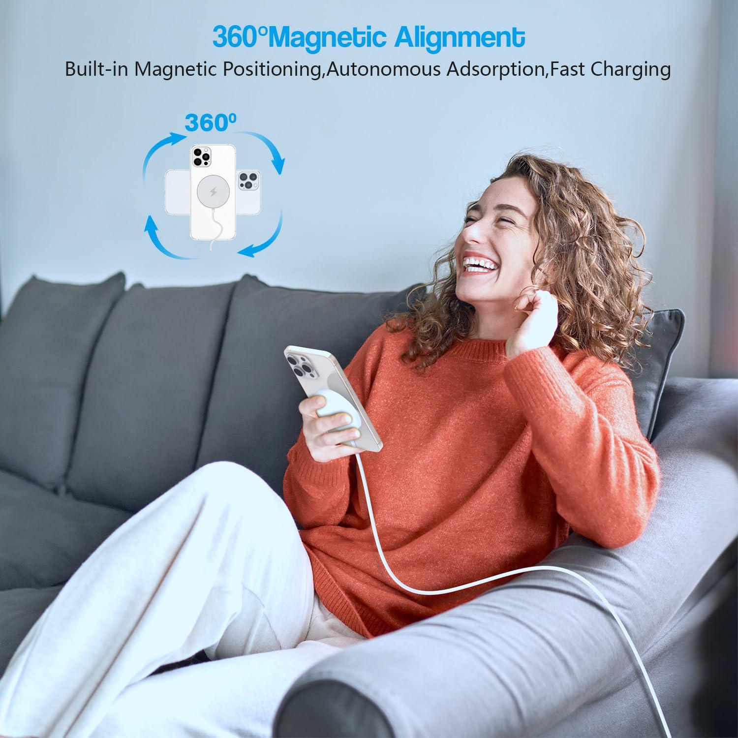 Cargador Inalámbrico Magnético 15W PD para iPhone 16/15/14/13