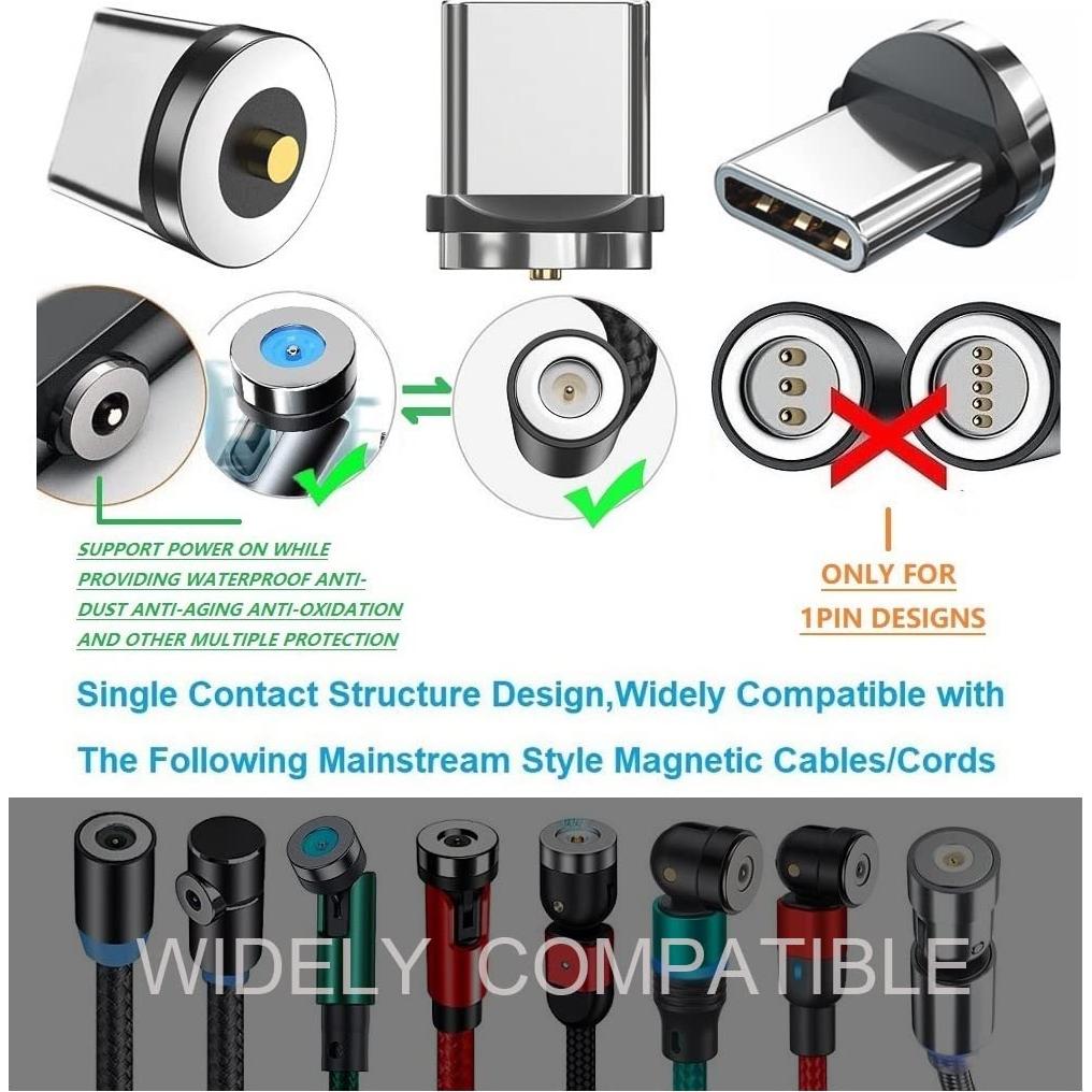 Consejos de Carga Magnética Tipo-C Raosky 10 Piezas