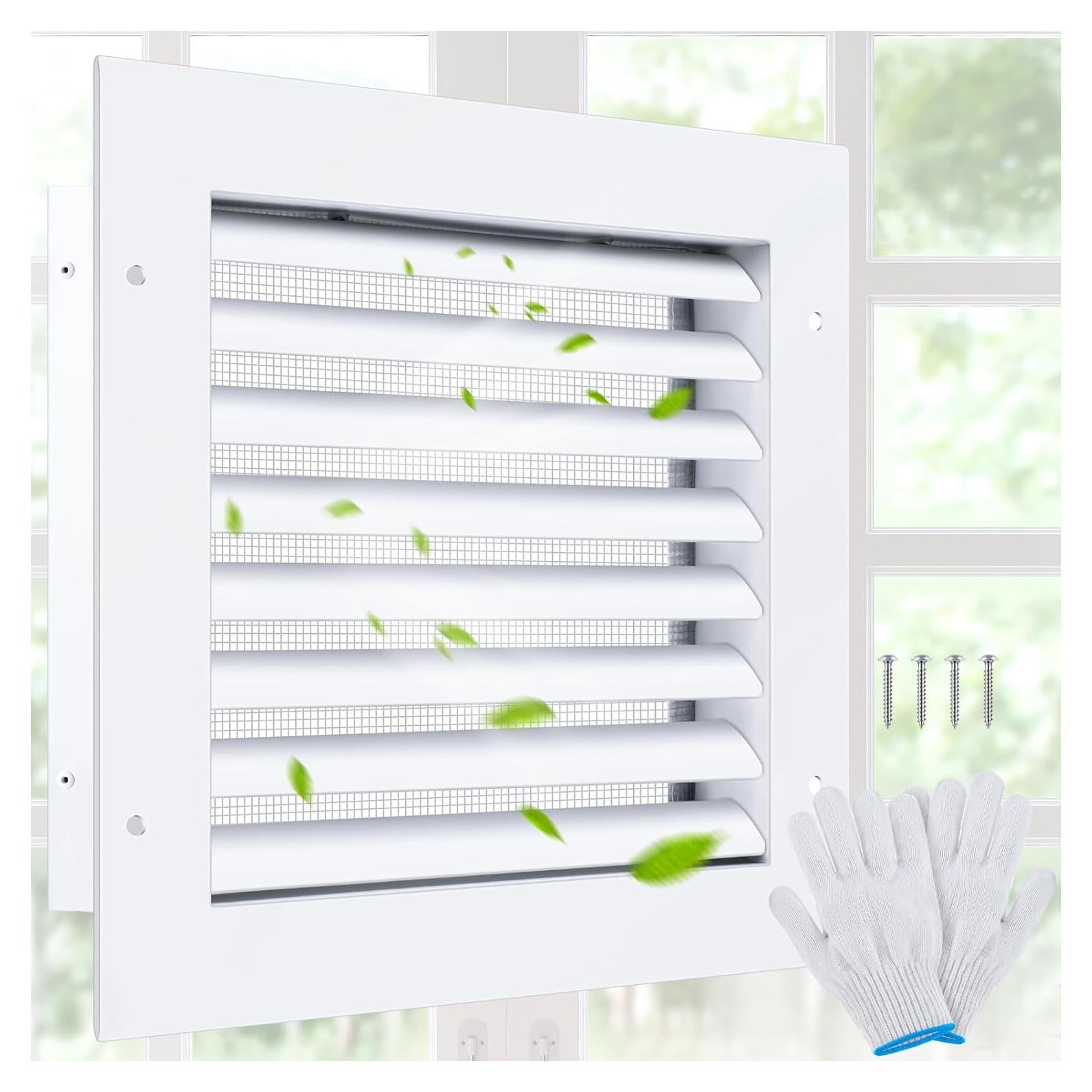 Rejilla de Ventilación Hicarer 20.32 cm Aluminio Blanco