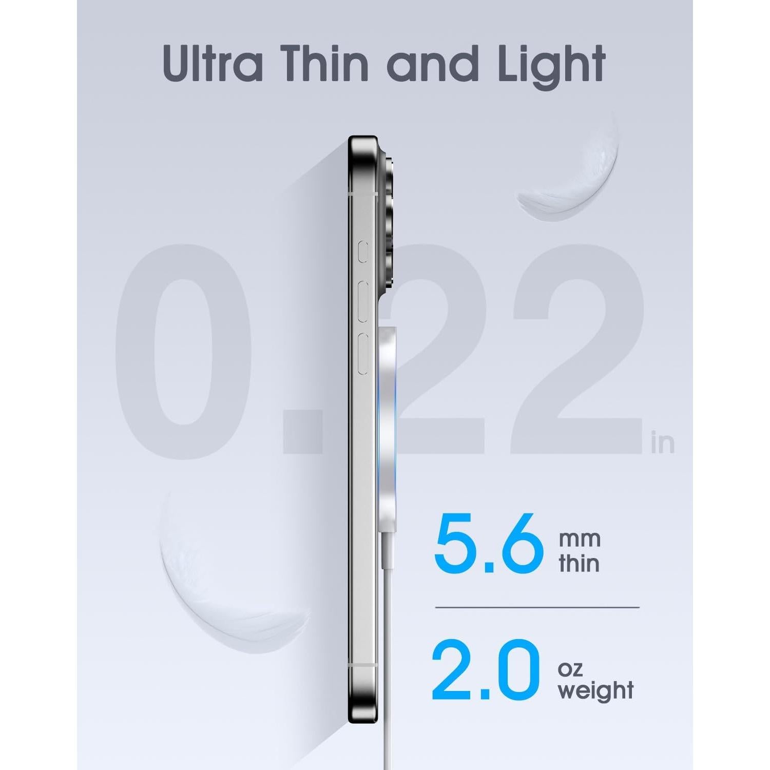 Cargador Mag-Safe WRVVR 2 Pack 15W para iPhone y AirPods Plata