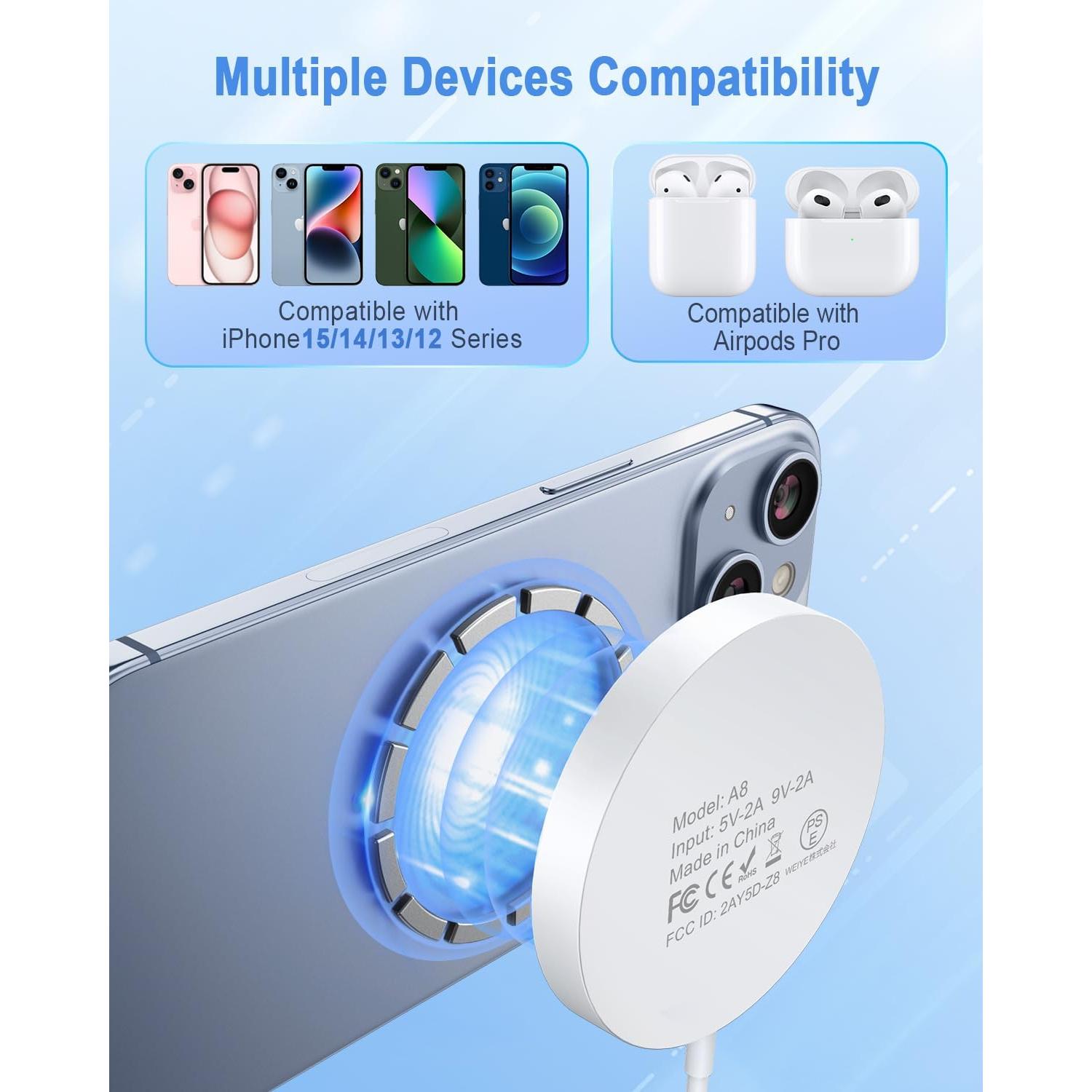 Cargador Inalámbrico Magnético YOUNGREEN 20W para iPhone 16/15/14/13/12