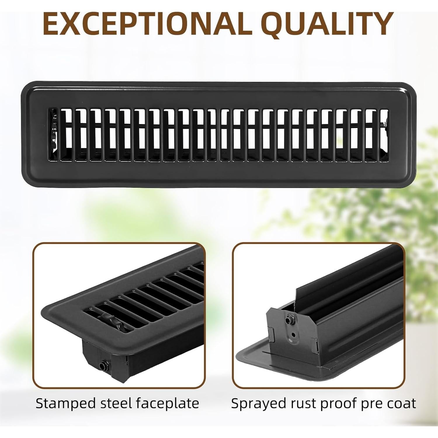 Paquete de 6 Cubiertas de Ventilación de Piso Flowild 5x30 cm