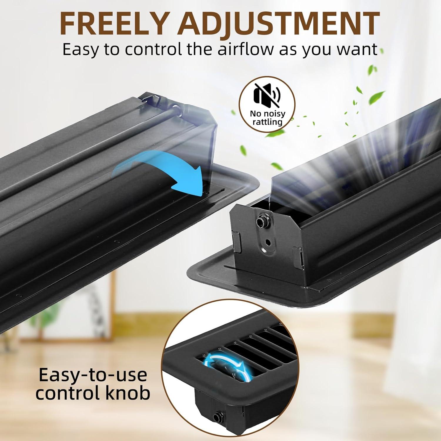 Paquete de 6 Cubiertas de Ventilación de Piso Flowild 5x30 cm