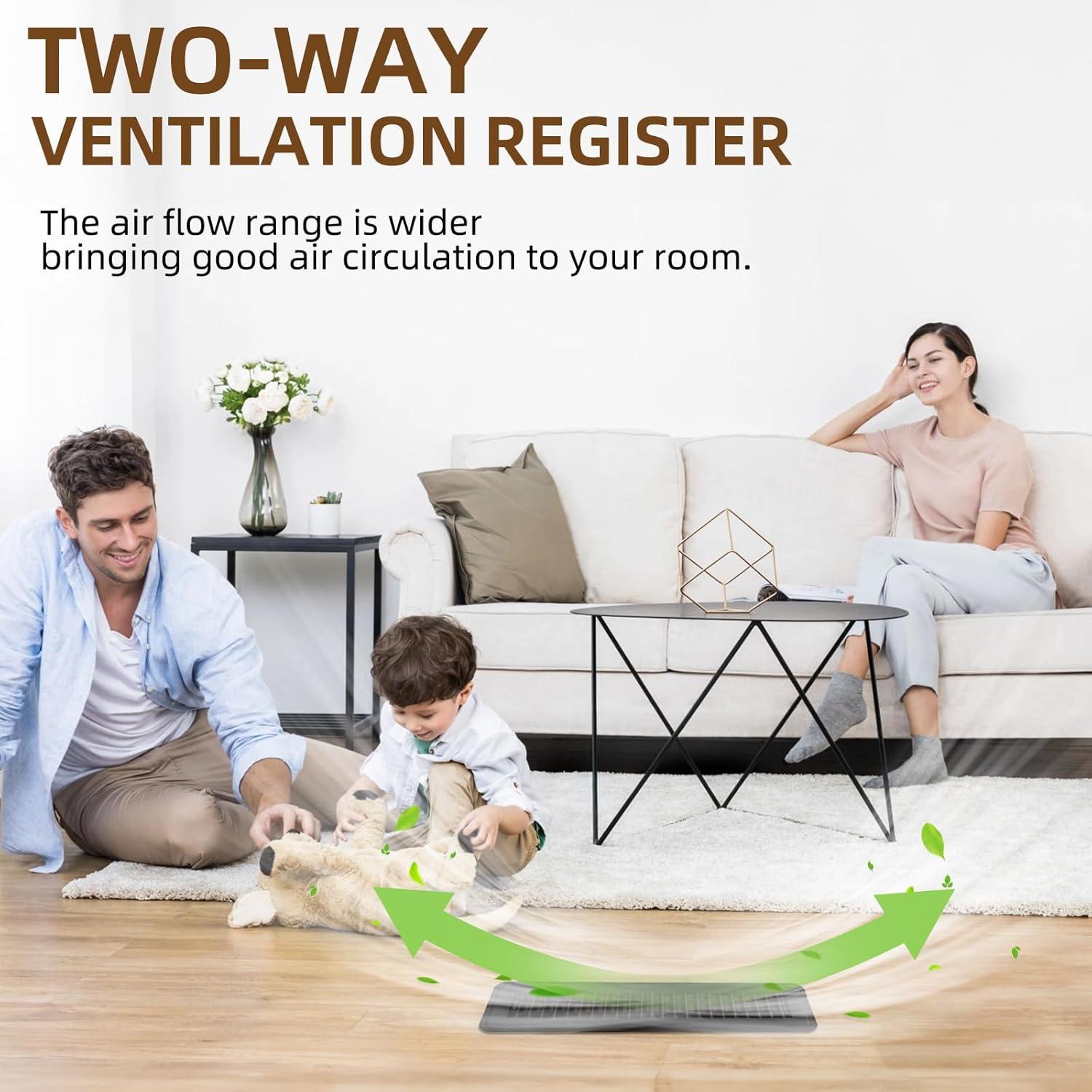 Paquete de 6 Cubiertas de Ventilación de Piso Flowild 5x30 cm