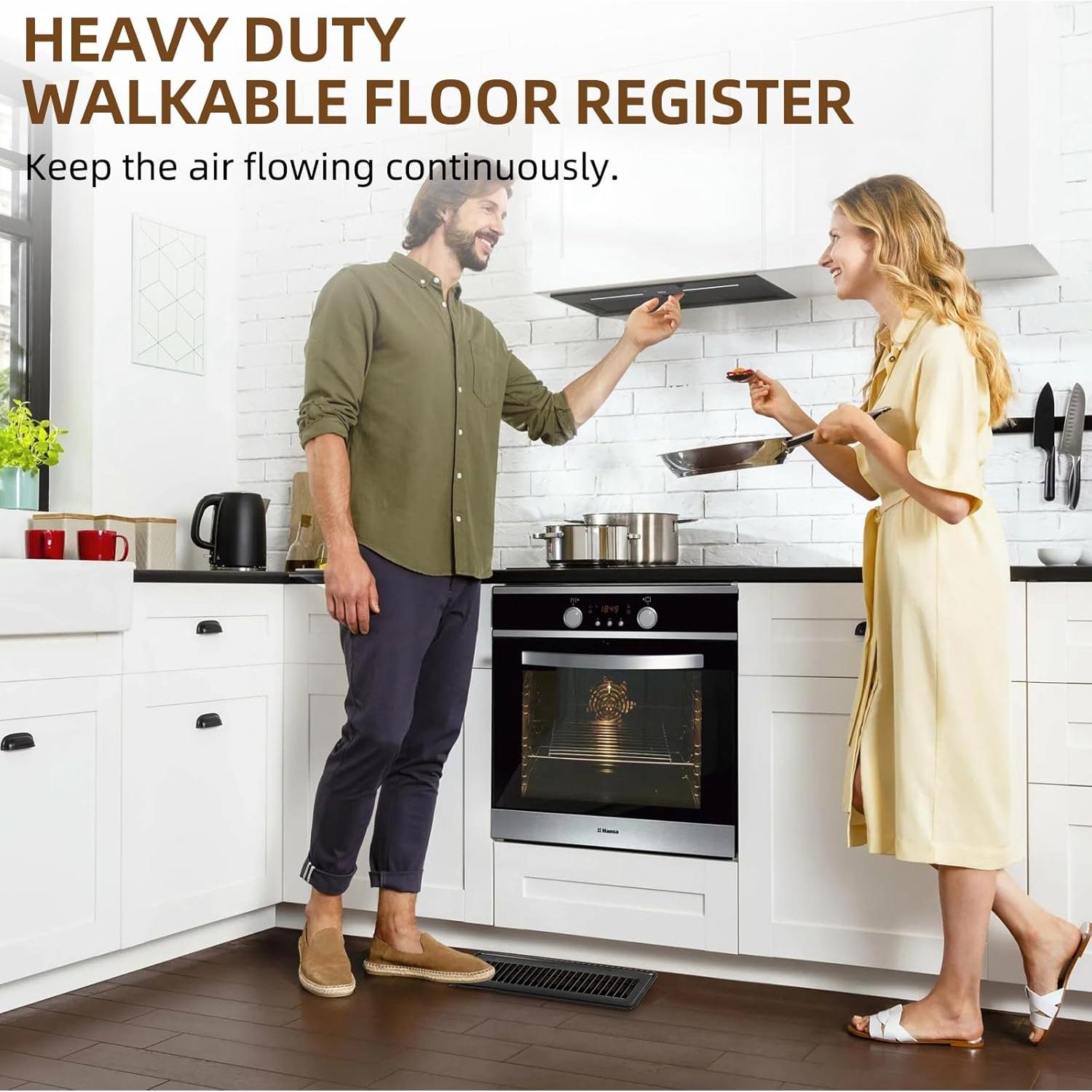 Paquete de 6 Cubiertas de Ventilación de Piso Flowild 5x30 cm