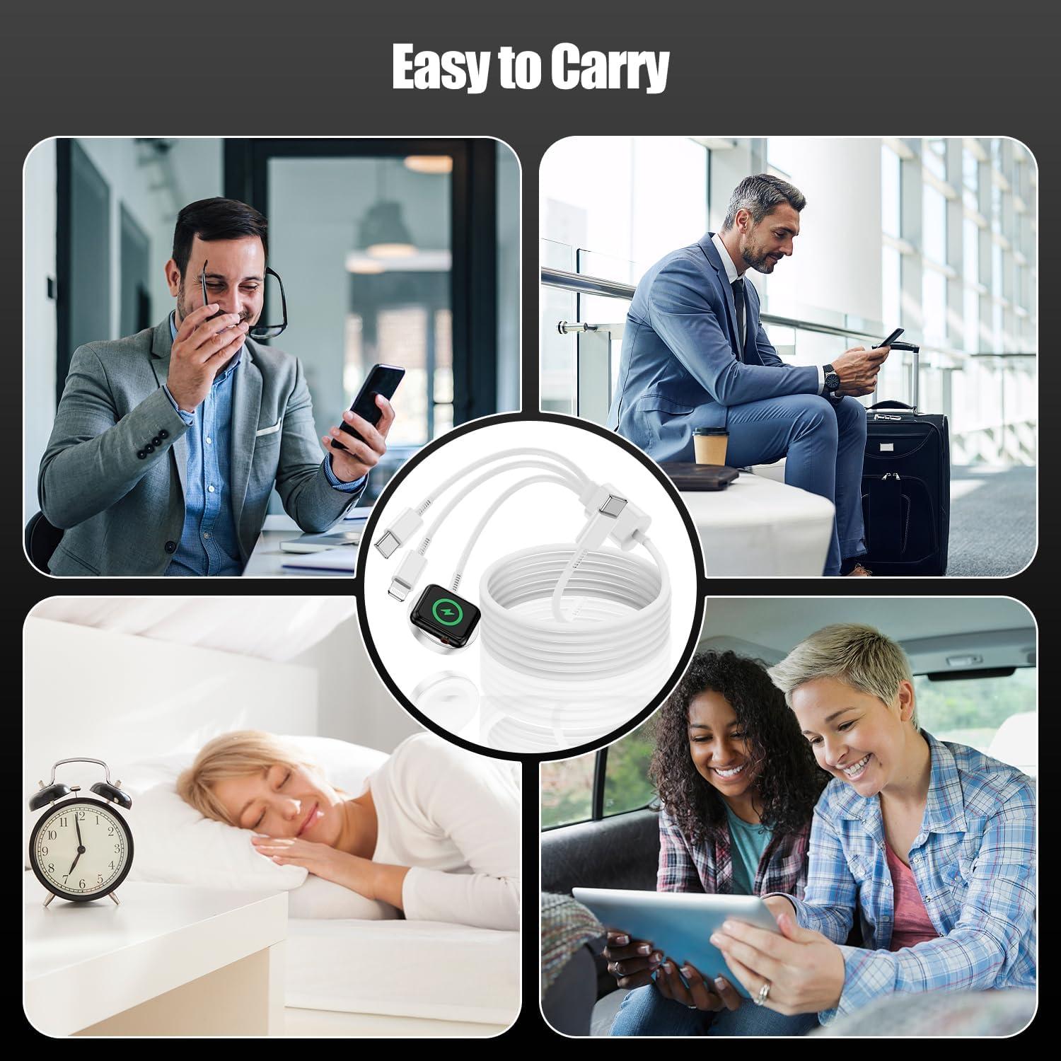 Cargador Magnético 3 en 1 USB C 20W para iPhone y Apple Watch