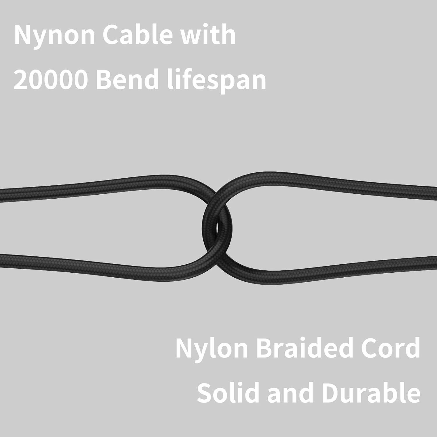 Cable de Carga Magnético USB C 100W CNakdDG 1m/2m/2m Negro